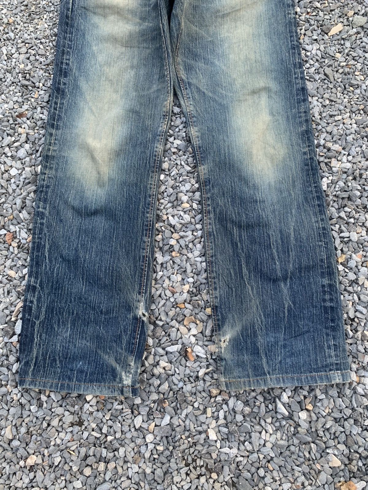 Kapital VINTAGE EDWIN 505z FADED & RUSTY SELVEDGE DISTRESSED DENIM Size US 30 / EU 46 - 7 Thumbnail