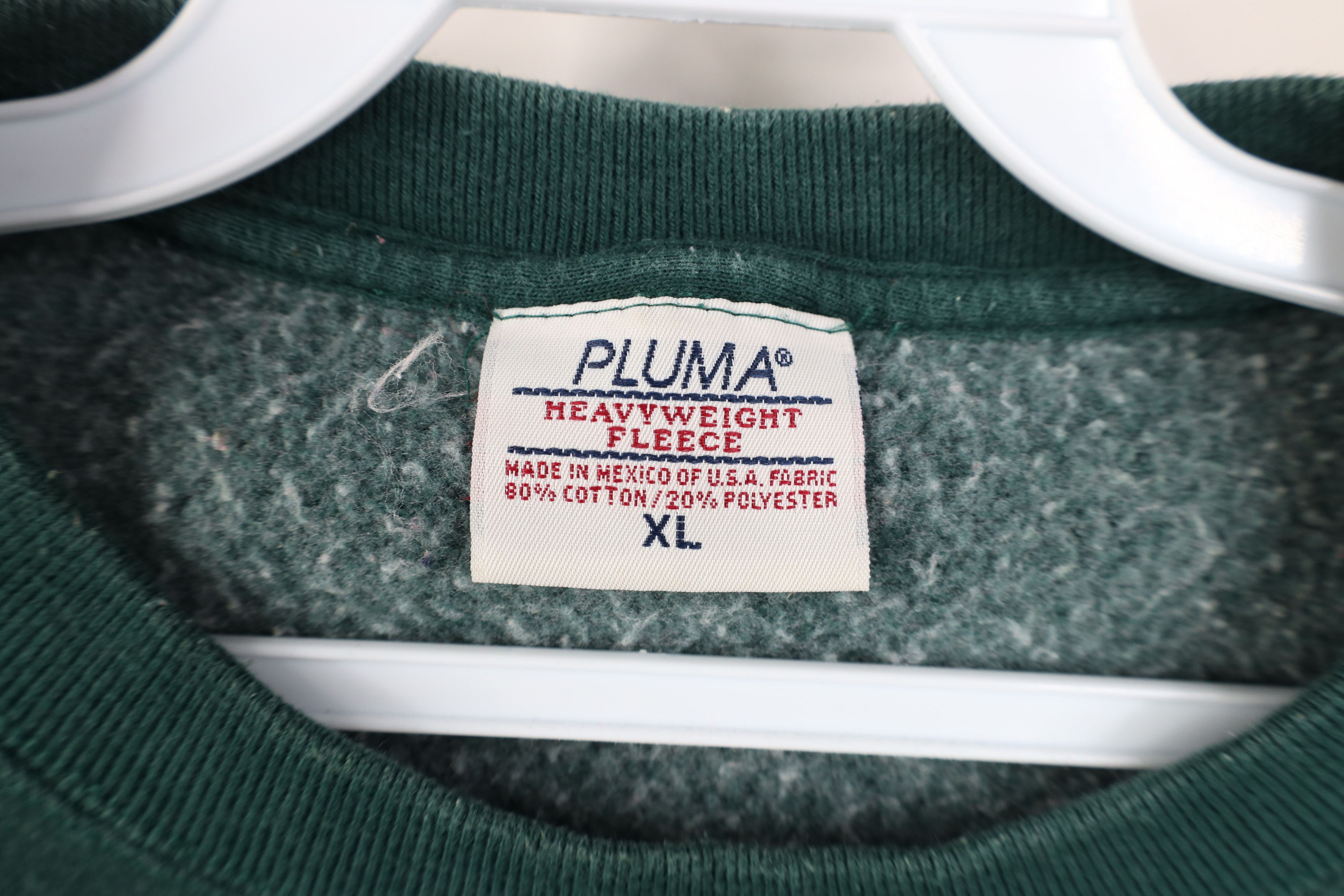 Vintage Vintage 90s Streetwear Blank Heavy Crewneck Sweatshirt Green Size US XL / EU 56 / 4 - 5 Thumbnail