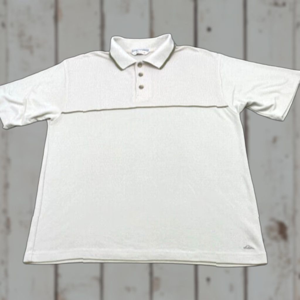 Quiksilver VTG Quicksilver Polo Shirt Men's L Short Sleeve Beige 5439 Polo Shirts Men Beige Cotton Knit Regular - Size US L / EU 52-54 / 3 - 1 Thumbnail