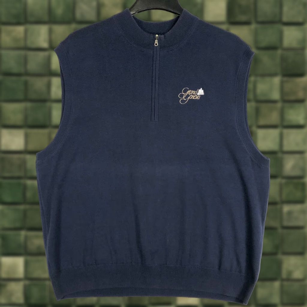 Vintage VINTAGE Greg Norman Vest Mens XL Pullover GRAND GENEVA Golf Sleeveless Blue Size US XL / EU 56 / 4 - 1 Thumbnail
