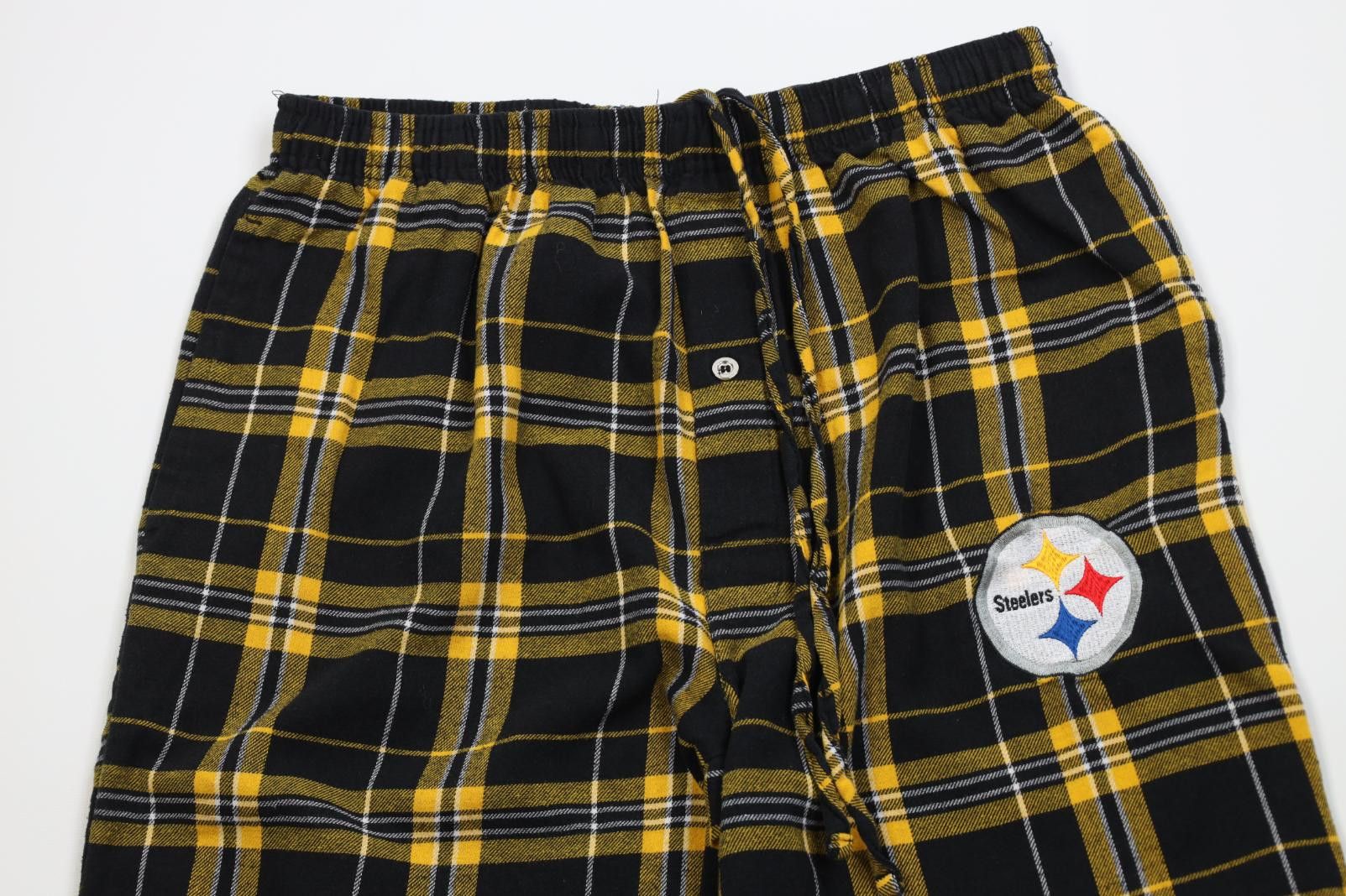 Vintage Vintage Y2K NFL Steelers Football Wide Leg Flannel Pants Size US 34 / EU 50 - 2 Thumbnail
