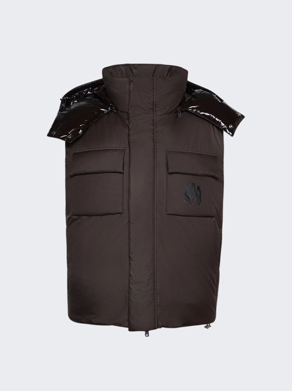 Amiri o1orln1025 Hooded Down Gilet in Brown Size US XL / EU 56 / 4 - 1 Thumbnail