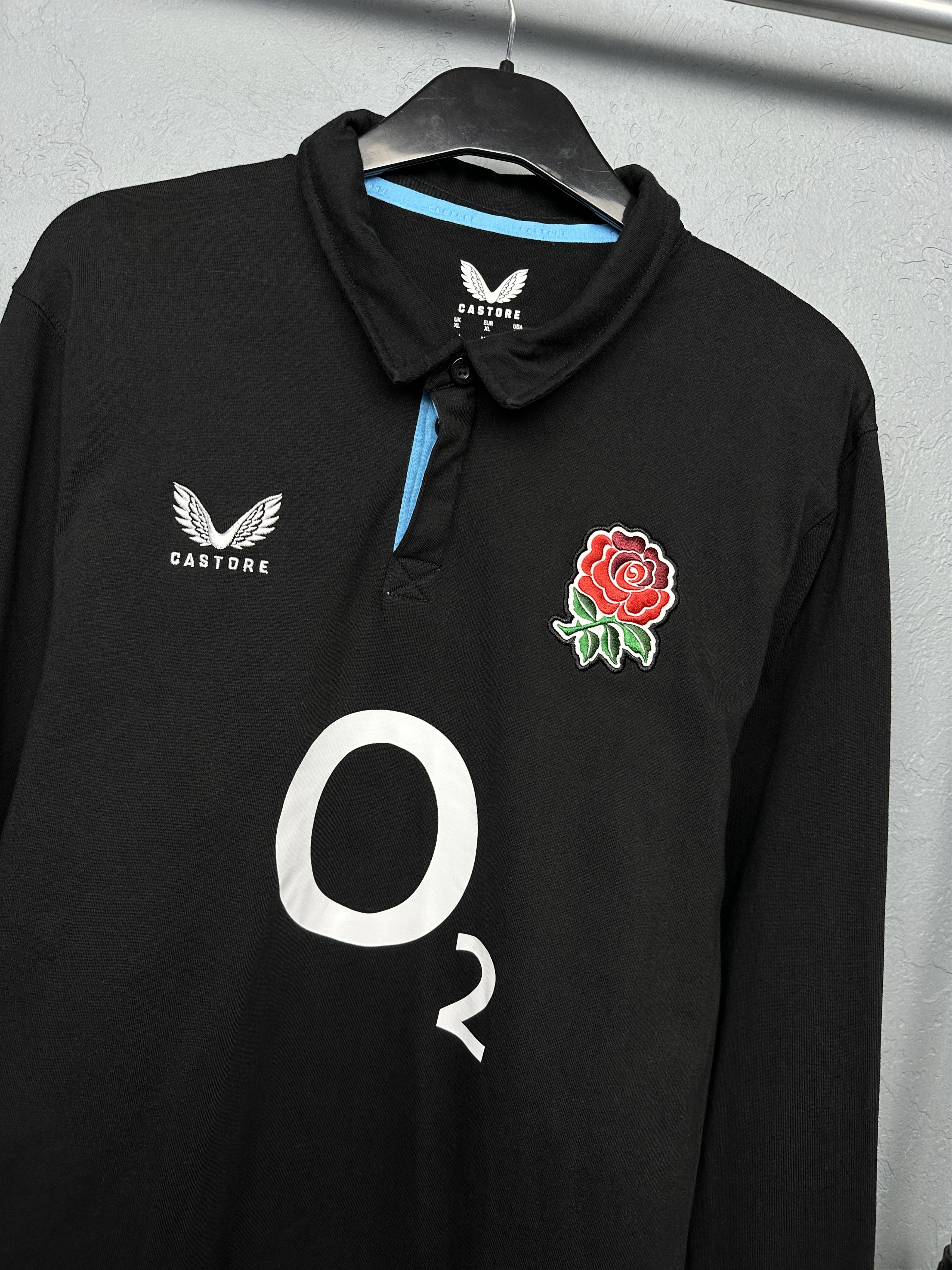 Castore Castore O2 England Rugby Long Sleeve Polo Shirt Size US XL / EU 56 / 4 - 2 Thumbnail