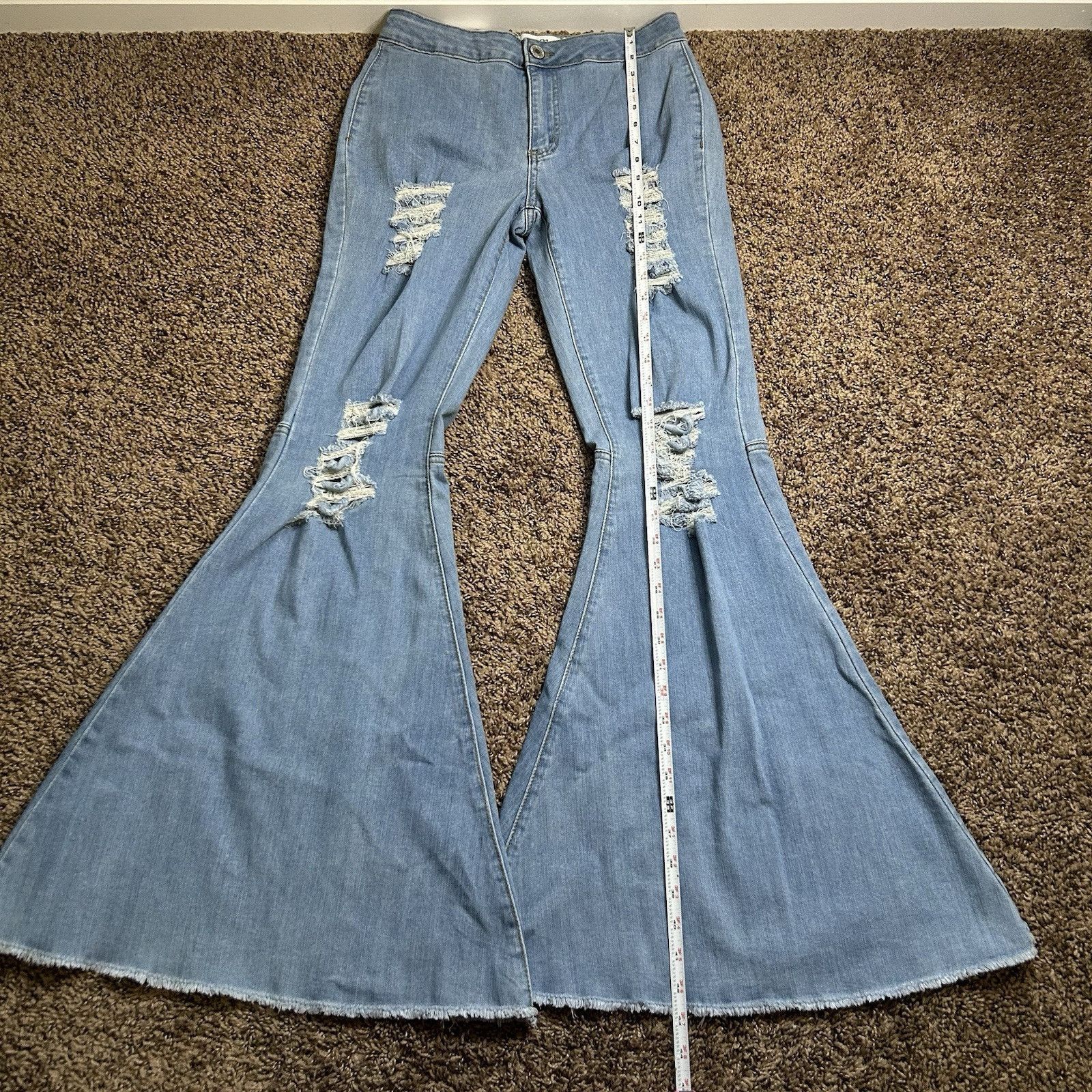 rue21 Rue21 Jeans sz 5 Junior Blue Flare Bell Bottom Stretch Y2K Size 25" / US 0 / IT 36 - 7 Thumbnail