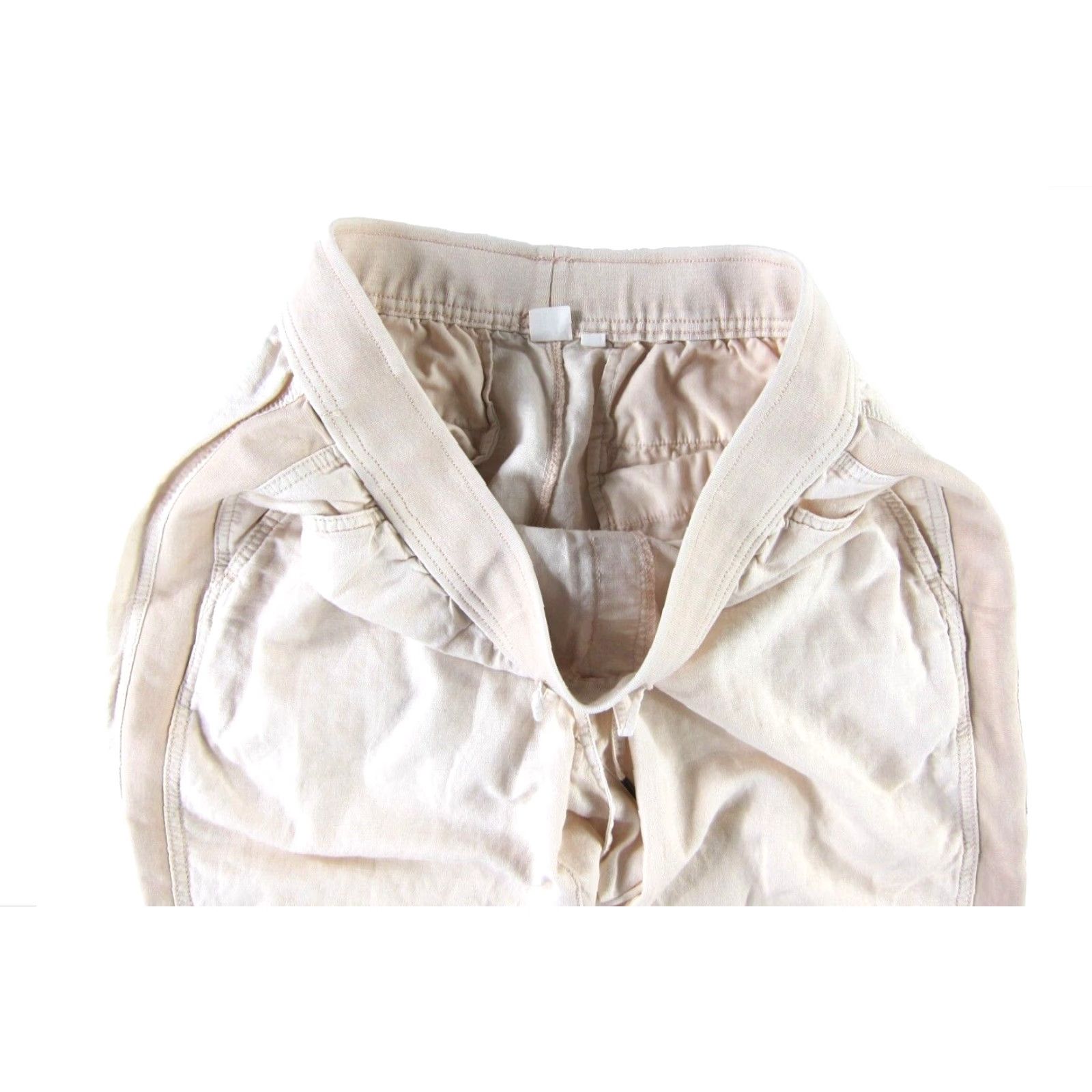 Gap GAP Linen Soft Pink Pocket Wide Leg Jogger Sweat Pant Woman Large Size 36" / US 14 / IT 50 - 4 Thumbnail