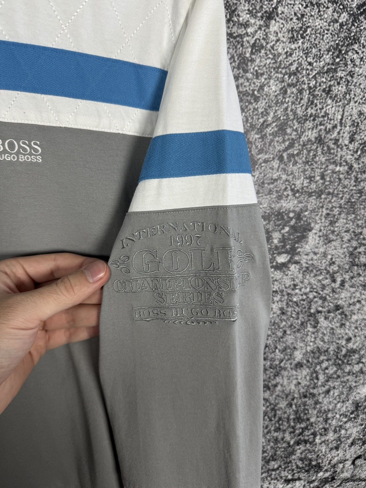 Hugo Boss BOSS Hugo Boss Long Sleeve Polo Shirt Golf Championship Sz L Size US L / EU 52-54 / 3 - 7 Thumbnail