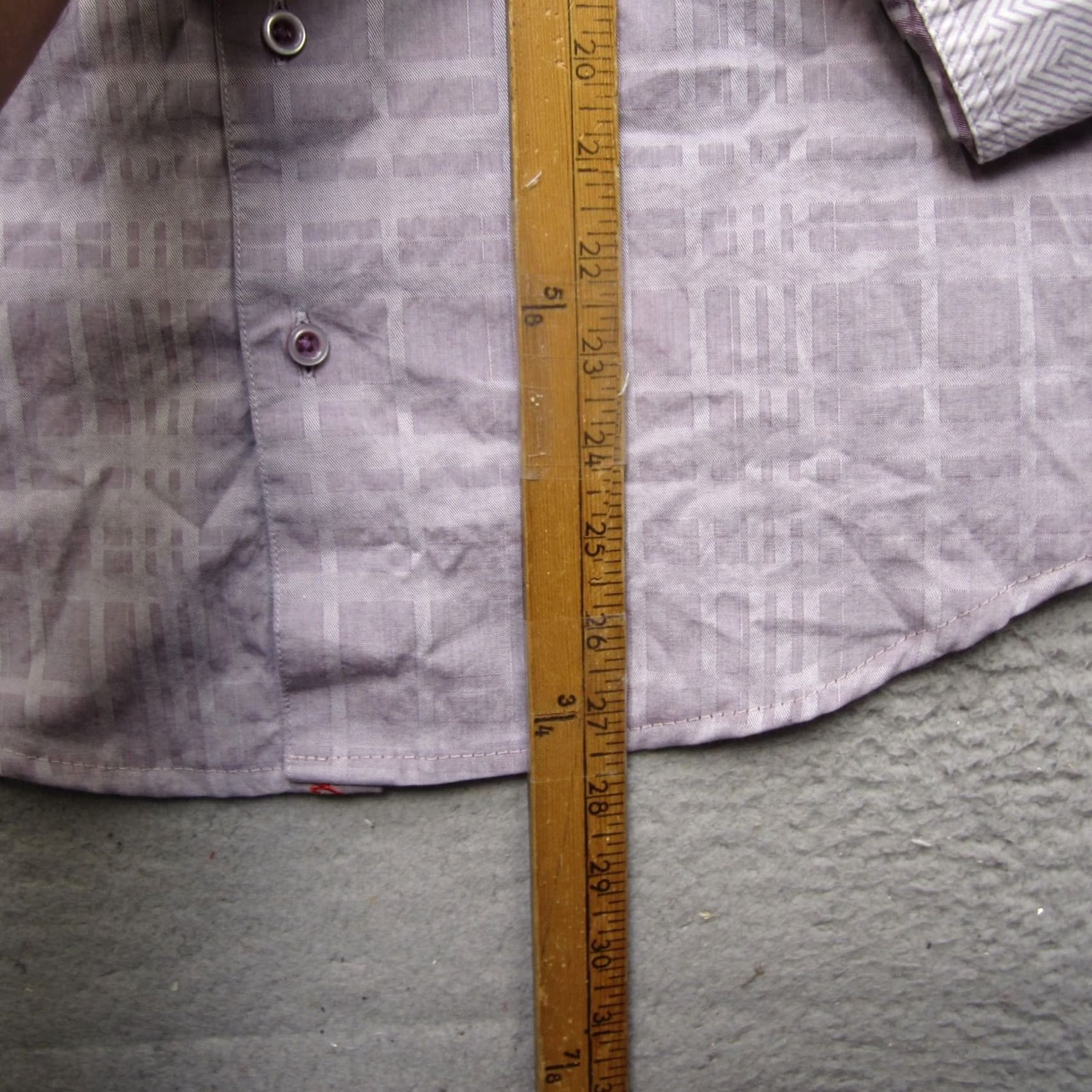 Robert Graham Robert Graham Shirt Mens L Purple Geometric Abstract Button Up Casual Flip Cuff Size US L / EU 52-54 / 3 - 7 Thumbnail