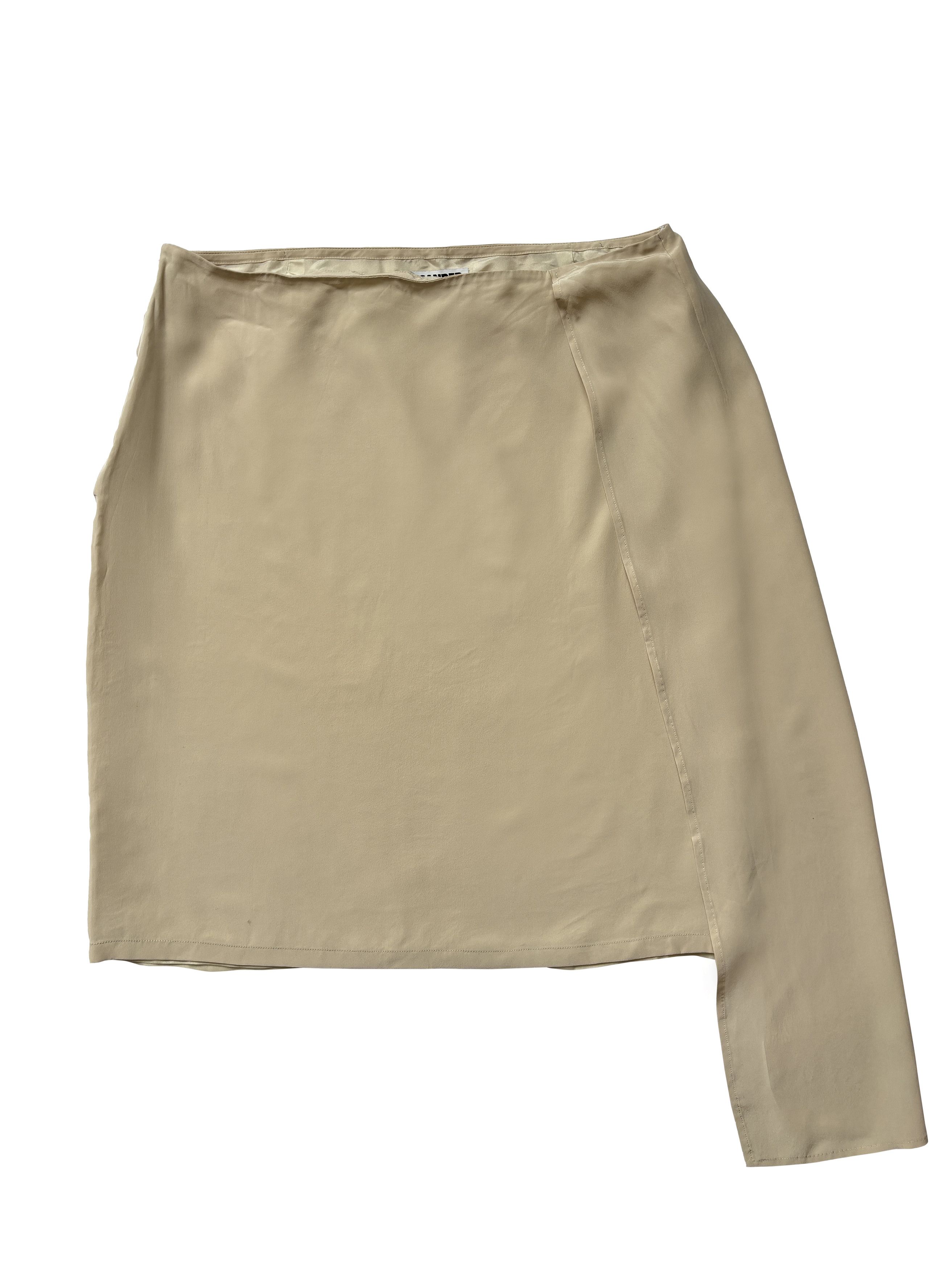 Jil Sander ⚡️QUICK SALE⚡️Jil Sander Beige Silk Skirt Size 32" / US 10 / IT 46 - 1 Thumbnail
