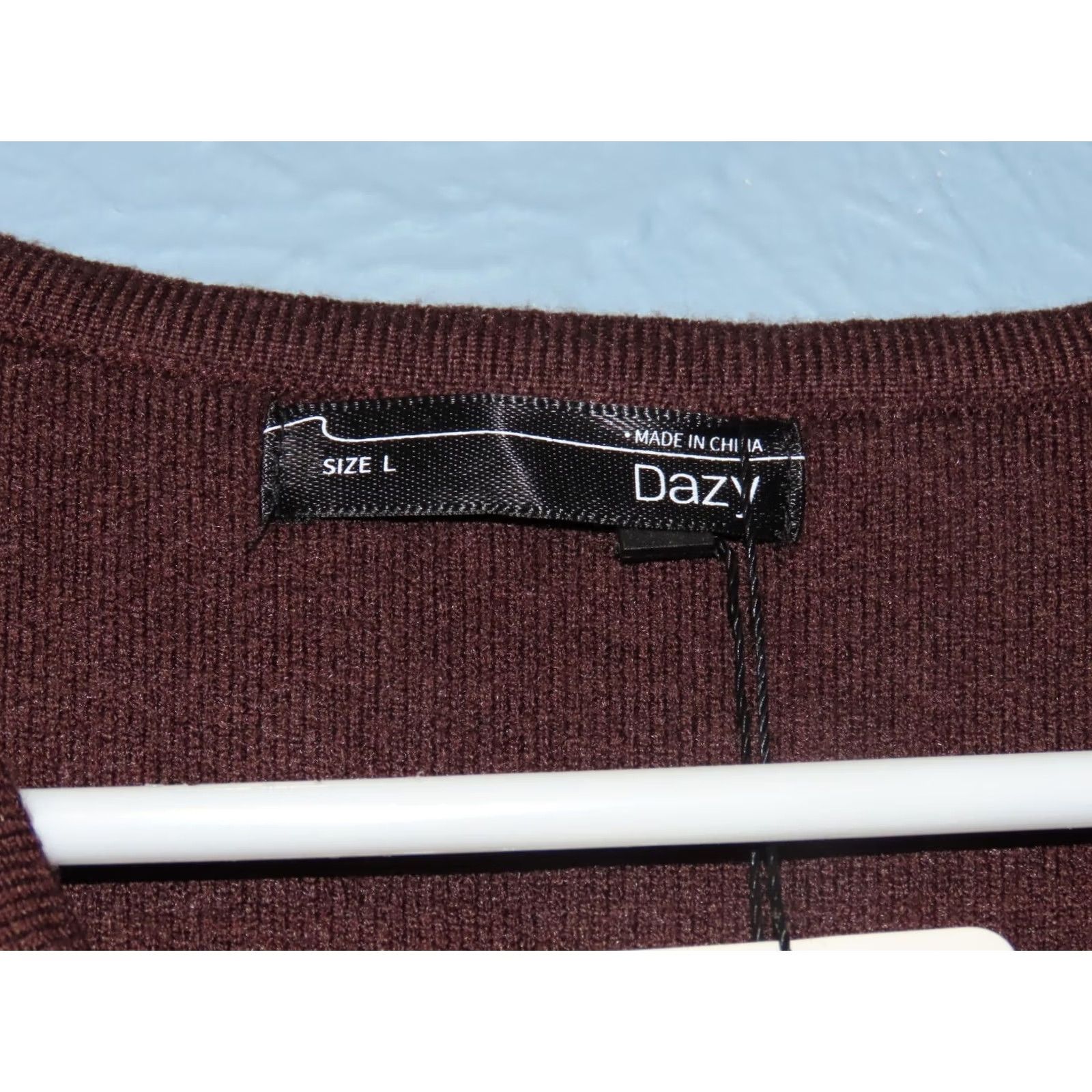 Vintage Dazy Women's L Brown Double Button Knit Vest NWT V-Neck Sleeveless Casual Winter Spring Fall Knitted Solid Buttoned Regular Fit Size L / US 10 / IT 46 - 4 Thumbnail