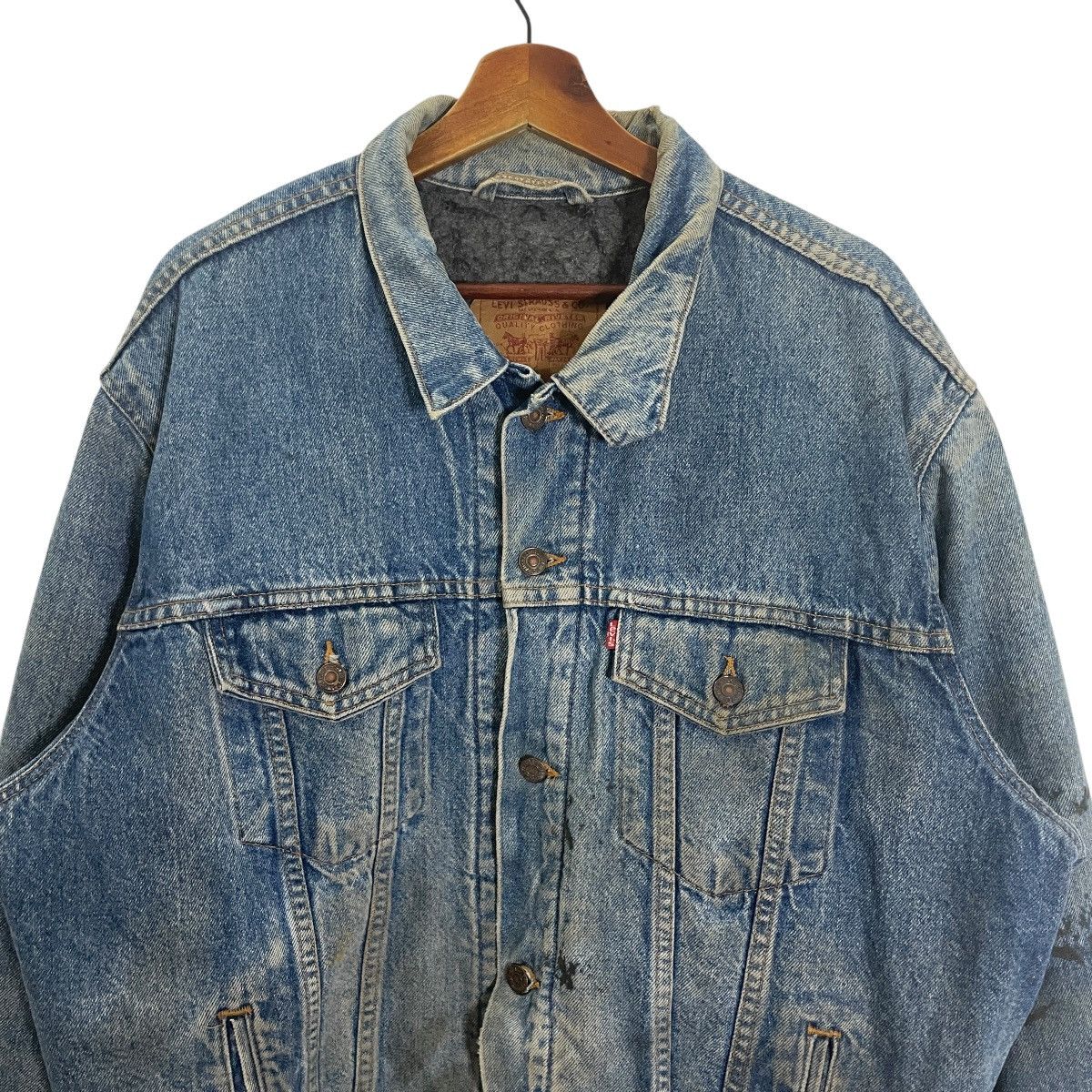 Levi's Vintage 80s Levis 71506-0316 Denim Jacket Size US XL / EU 56 / 4 - 3 Thumbnail