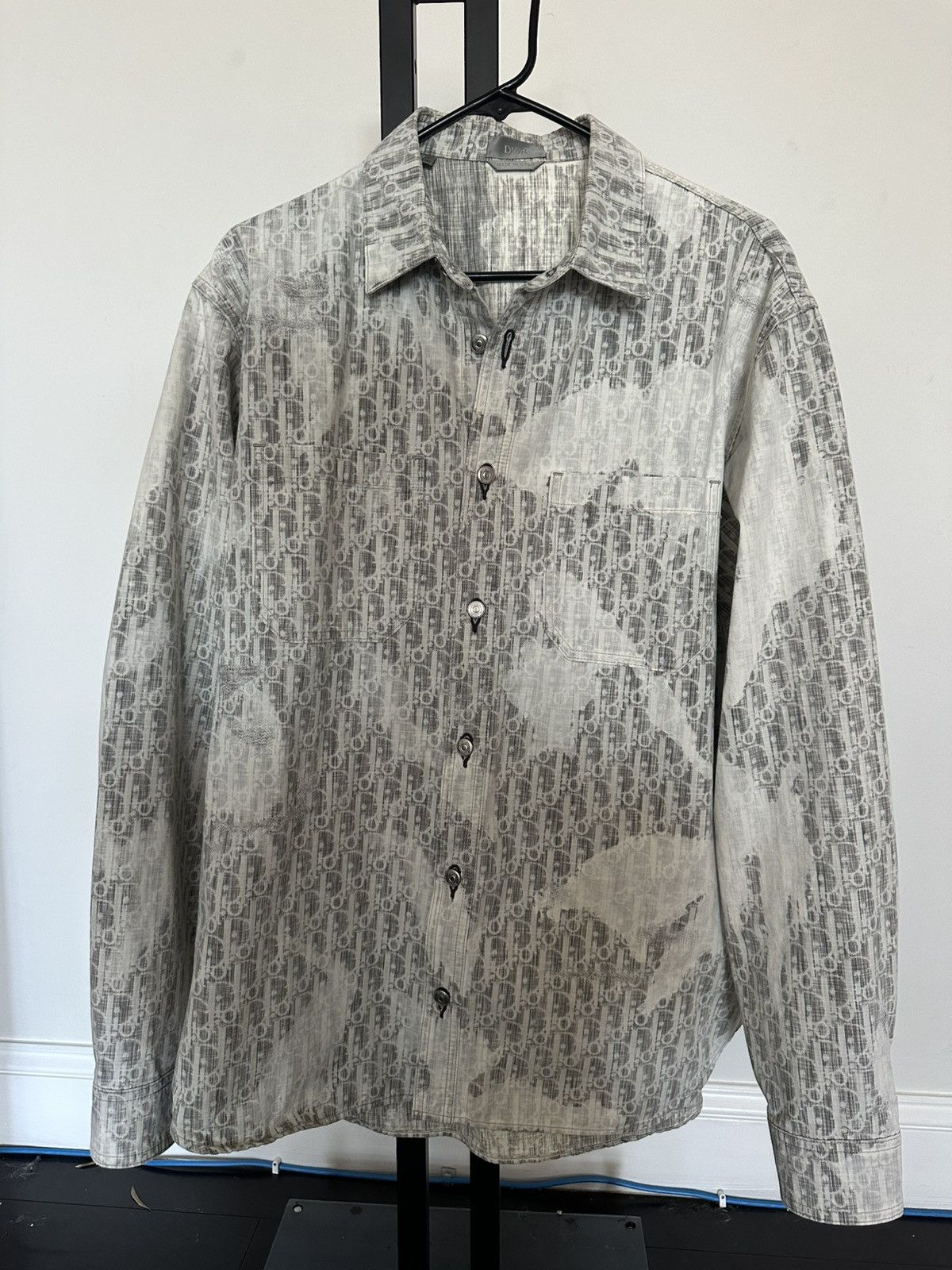 Dior Dior Distressed Oblique Button Up Size US L / EU 52-54 / 3 - 1 Thumbnail