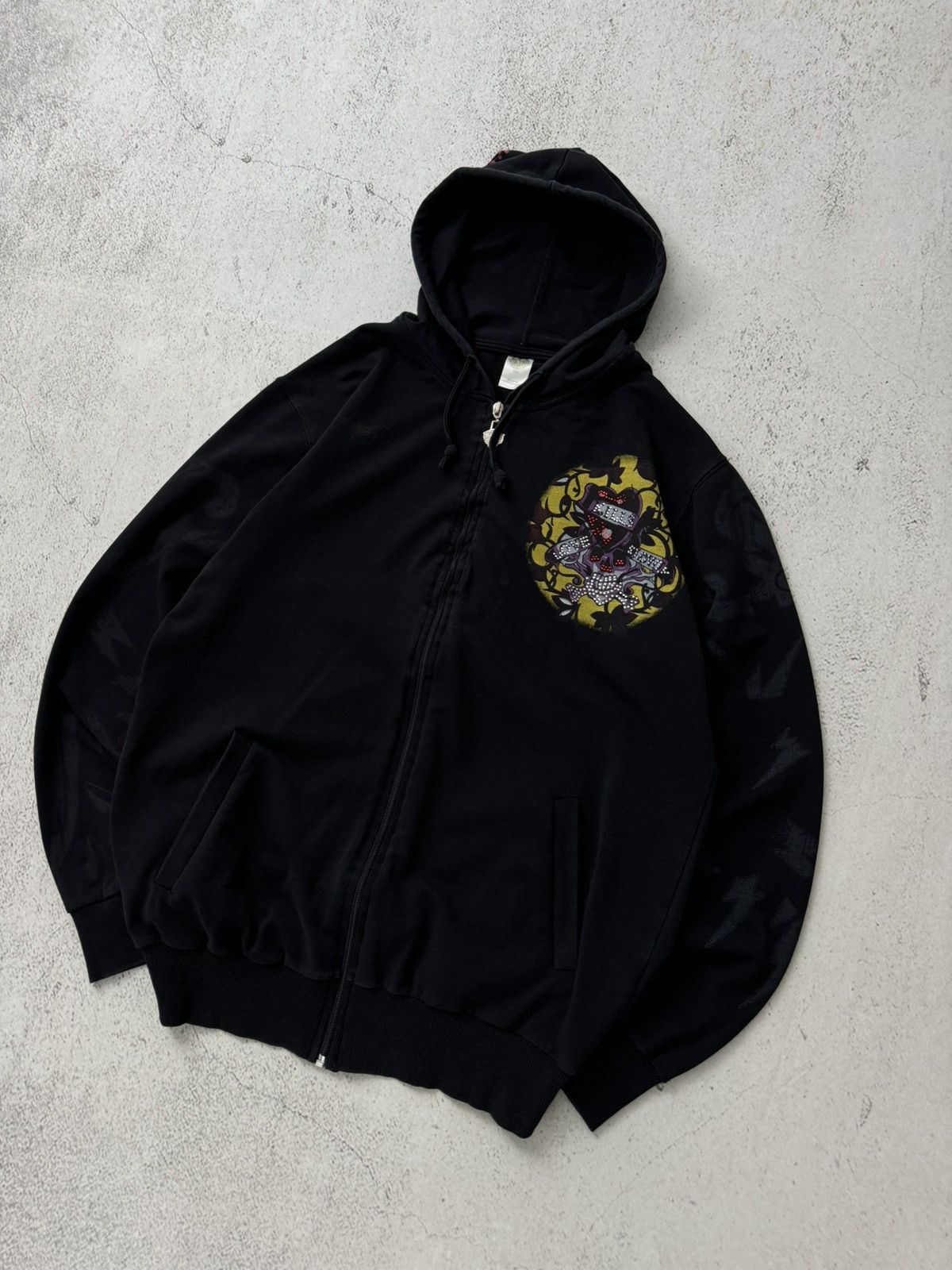 Christian Audigier × Ed Hardy × Vintage Ed Hardy Christian Audigier Y2K Vintage Zip Hoodie Size US S / EU 44-46 / 1 - 7 Thumbnail