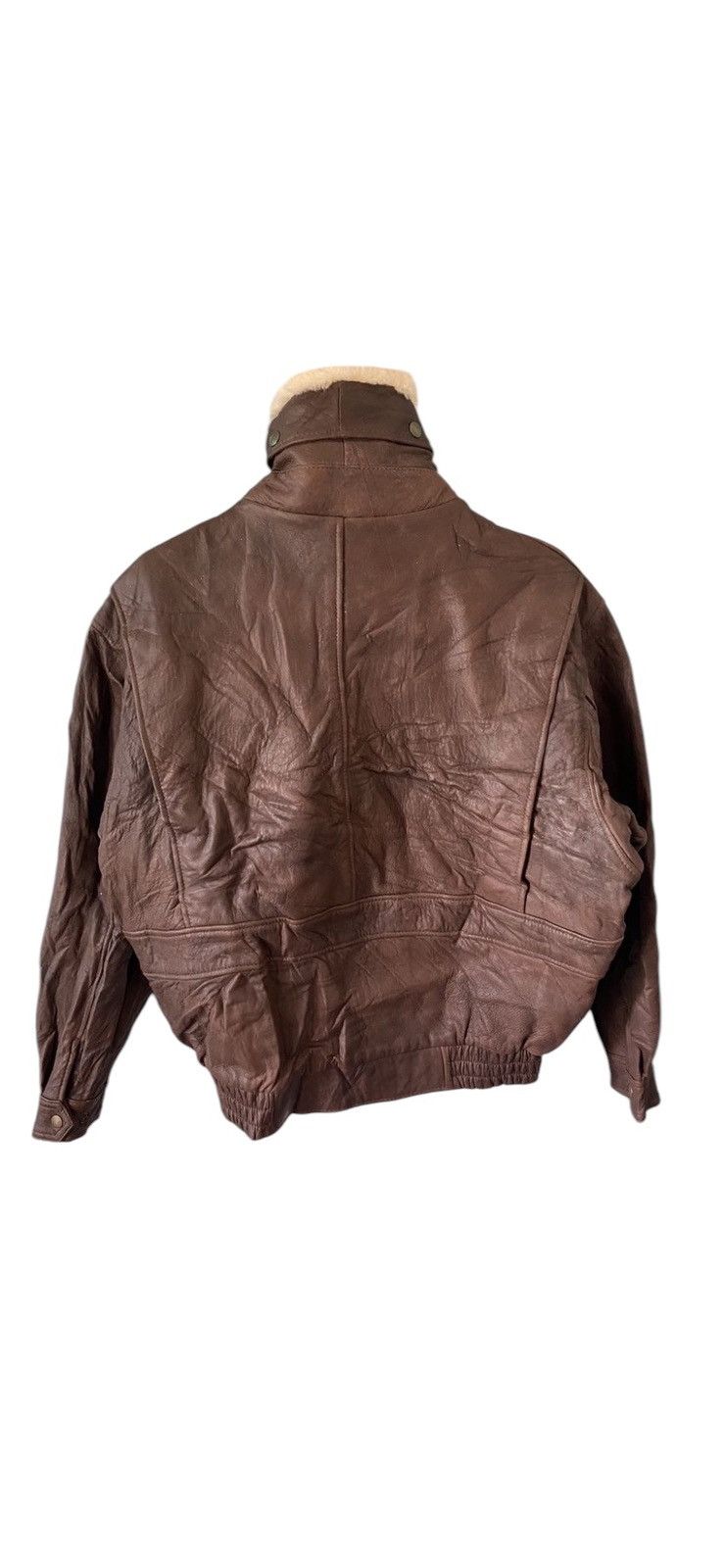 Japanese Brand × Uniqlo × Vintage Vintage Uniqlo Sherpa Neck Sheepskin Leather Jacket Size US L / EU 52-54 / 3 - 2 Thumbnail