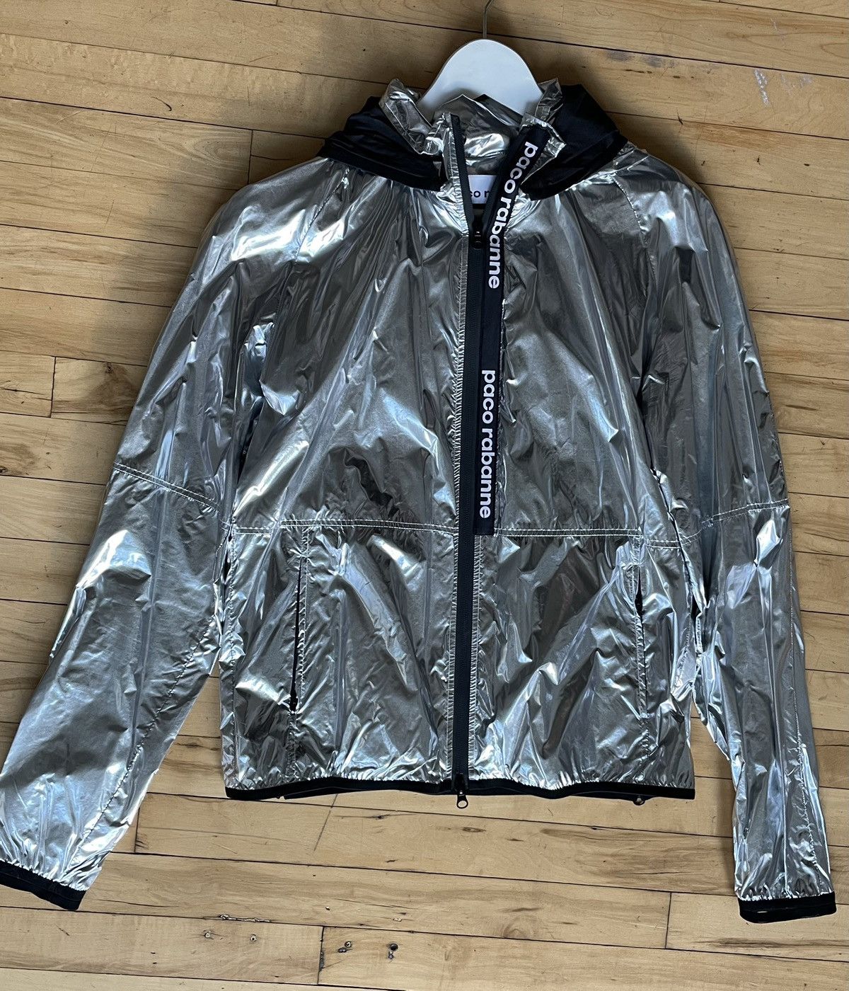 Paco Rabanne Rabanne Silver Bodyline windbreaker Jacket Size XL / US 12-14 / IT 48-50 - 5 Thumbnail