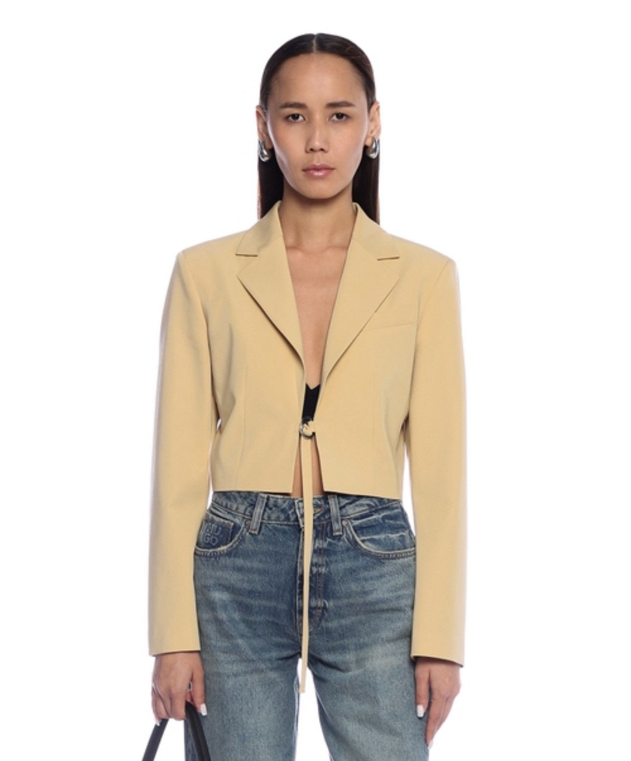 Norma Kamali Norma Kamali rayon cropped blazer Size S / US 4 / IT 40 - 1 Thumbnail
