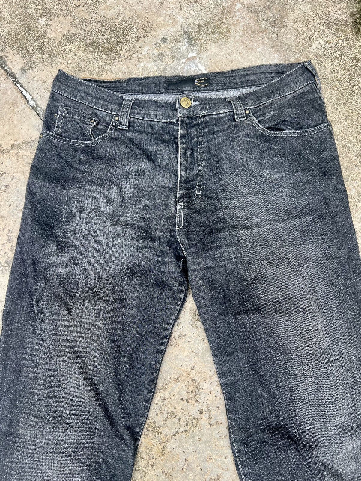 Just Cavalli Vintage Y2K Just Cavalli Rhinestones Jeans Black Denim Size US 34 / EU 50 - 2 Thumbnail