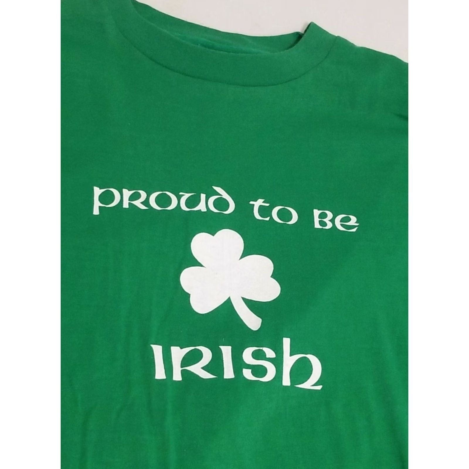 Hanes VINTAGE Hanes Proud To Be T-Shirt Green L 50/50 Graphic Tee Mens Womens Boys Girls 1970s 1980s Size US L / EU 52-54 / 3 - 2 Thumbnail