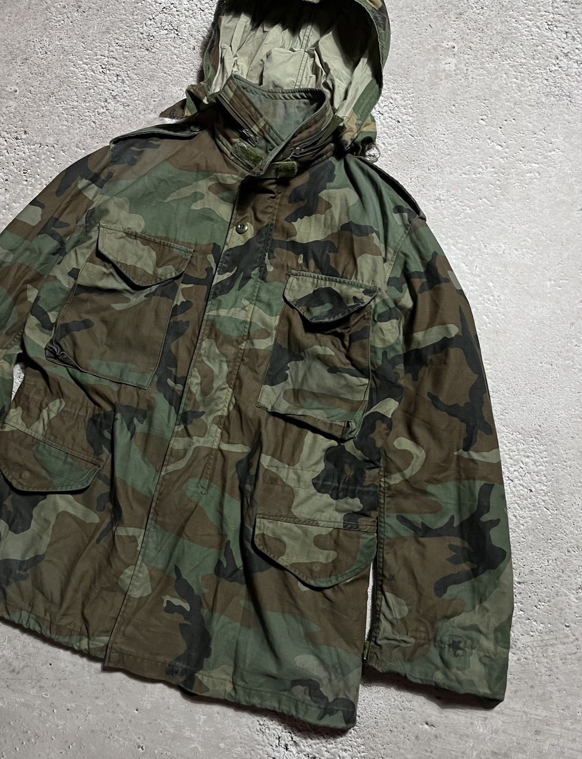 Vintage US Army M65 Field Jacket Woodland Camo Military Vintage Size US M / EU 48-50 / 2 - 2 Thumbnail