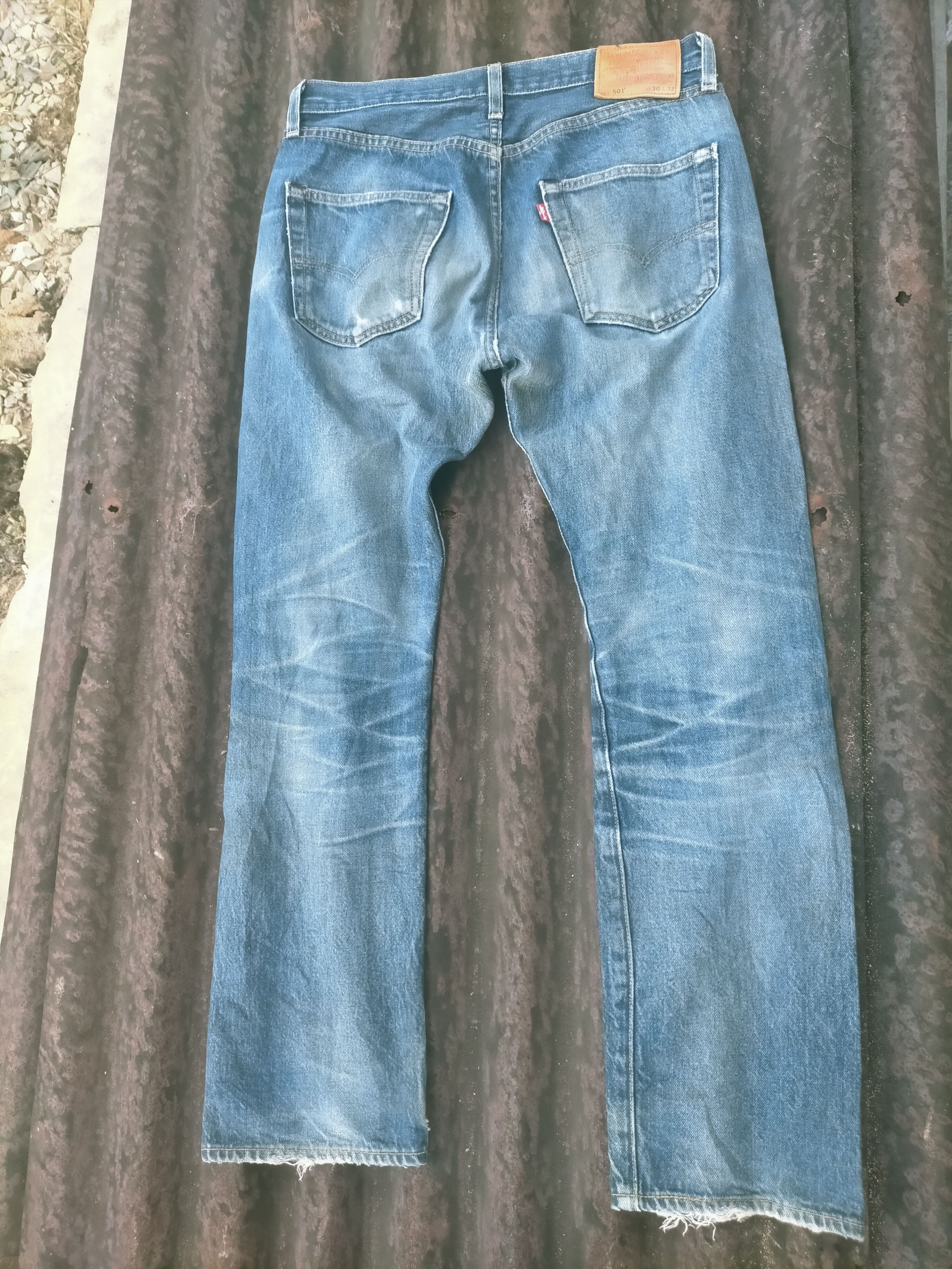 Levi's Vintage Clothing 🔥 Vintage Levis 501 Big E Selvedge Distressed Jeans Size US 30 / EU 46 - 6 Thumbnail