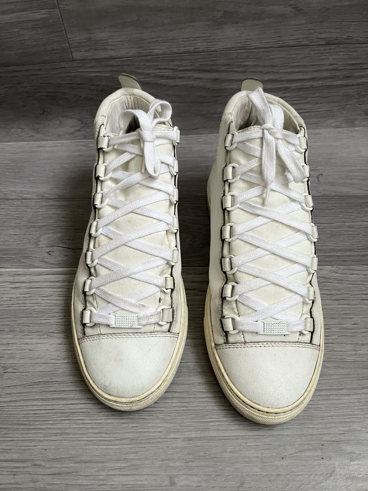 Balenciaga Balenciaga arena white hi-top leather sneakers sz39 Size US 5.5 / EU 38 - 2 Thumbnail
