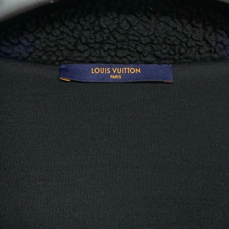 Louis Vuitton Louis Vuitton Blue and black checkerboard lambswool jacket Size US XL / EU 56 / 4 - 3 Thumbnail
