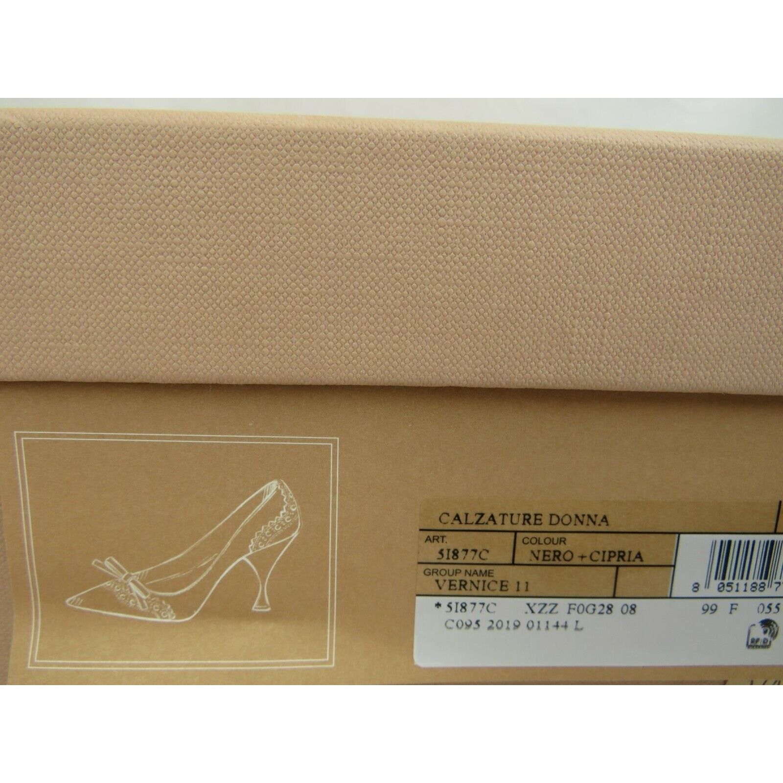 Miu Miu 5I877C BLACK LASER CUT PATENT LEATHER BOW KITTEN PUMPS 37 Size US 7 / IT 37 - 12 Thumbnail