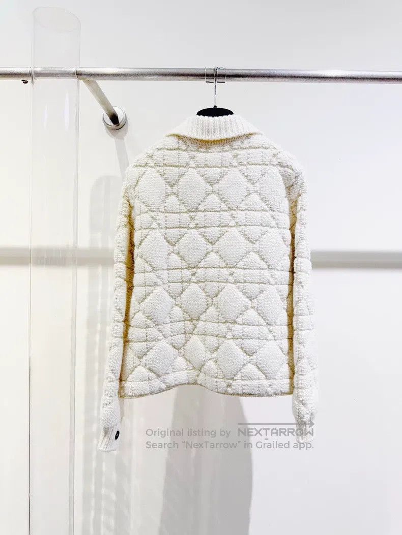 Dior Dior 24 autumn and winter diamond plaid lamb wool coat Size XS / US 0-2 / IT 36-38 - 2 Thumbnail