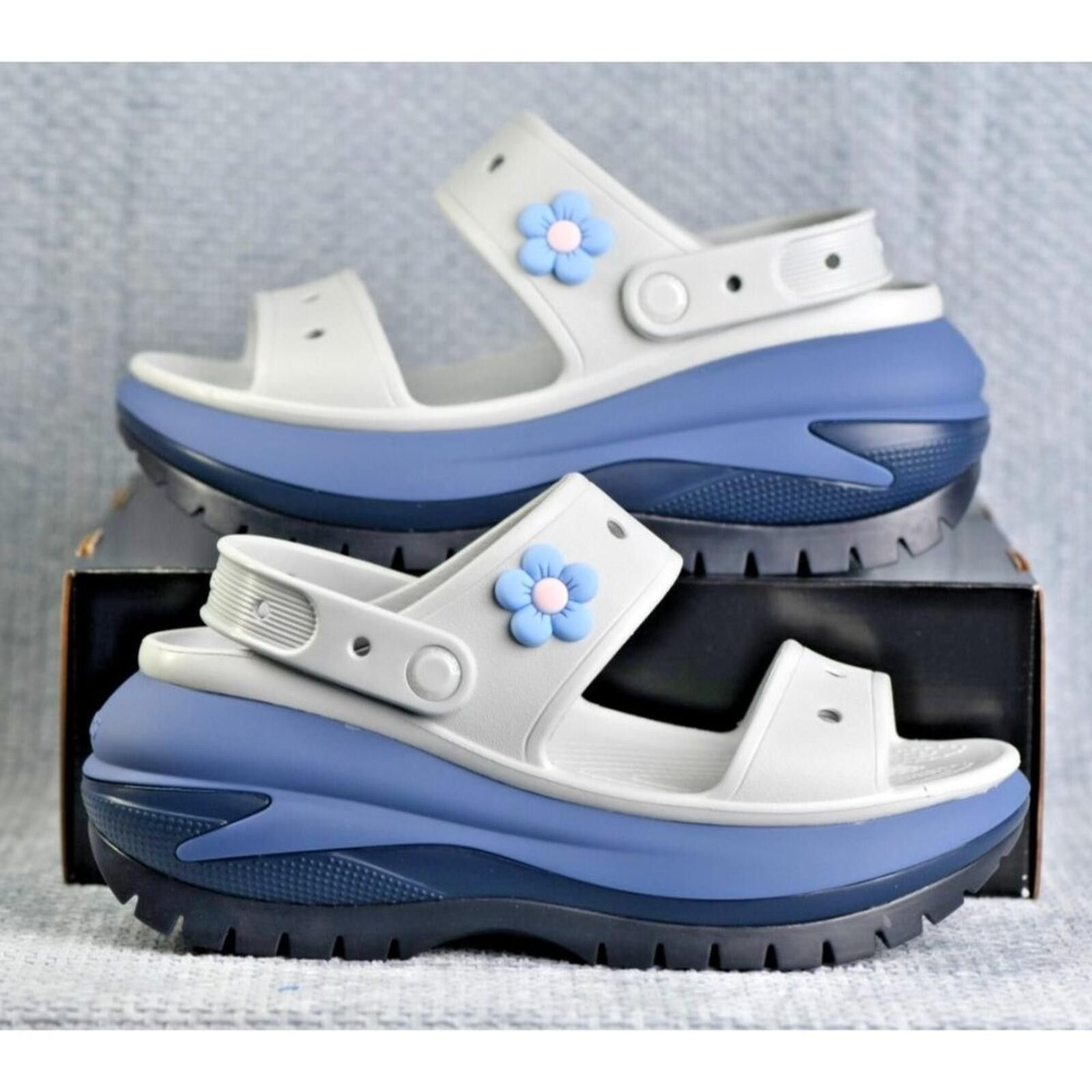 Crocs Crocs Classic Mega Crush Matte Sandal | Mirage | 207989-5AF Size US 9 / IT 39 - 1 Thumbnail
