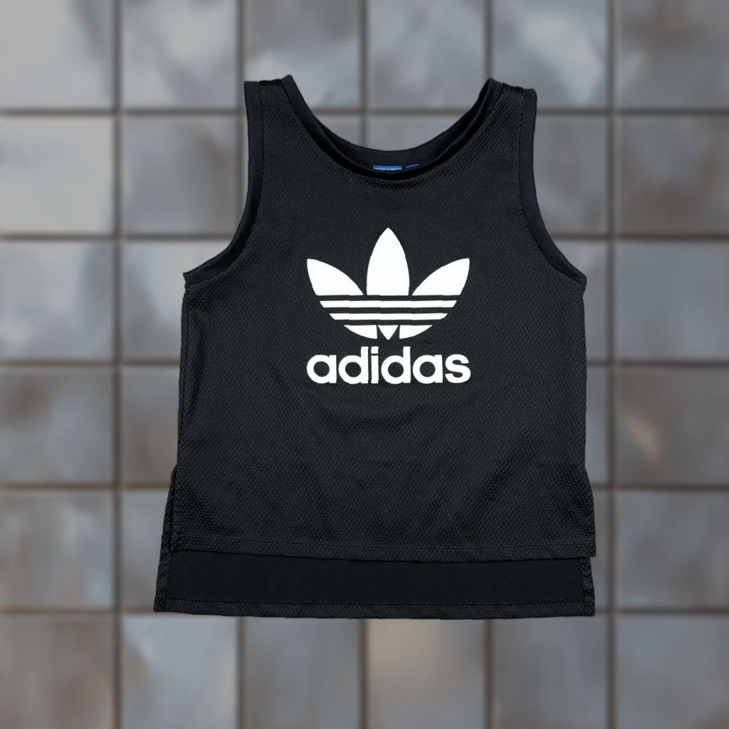 Adidas Adidas Originals Trefoil Classic Tank Top Men's Small Black White Logo Sleeveless Crew Neck Cotton Jersey Athletic Shirt Regular Fit Sports Shirt Size US S / EU 44-46 / 1 - 1 Thumbnail