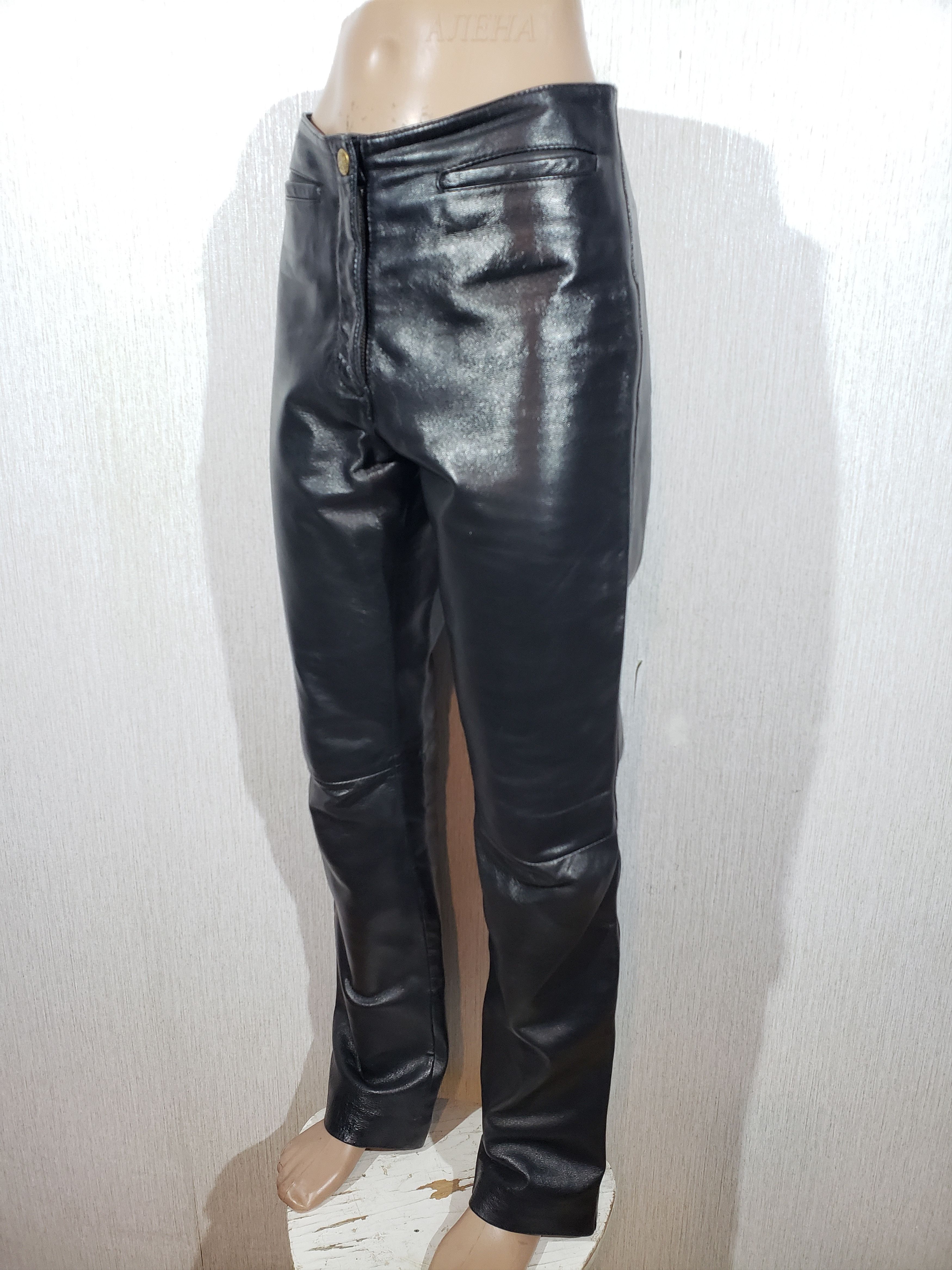 Genuine Leather Women's pants made of genuine leather. Size 34" / US 12 / IT 48 - 3 Thumbnail