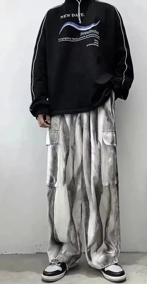 Japanese Brand Tye dye oversize cargo pants Size US 32 / EU 48 - 2 Thumbnail