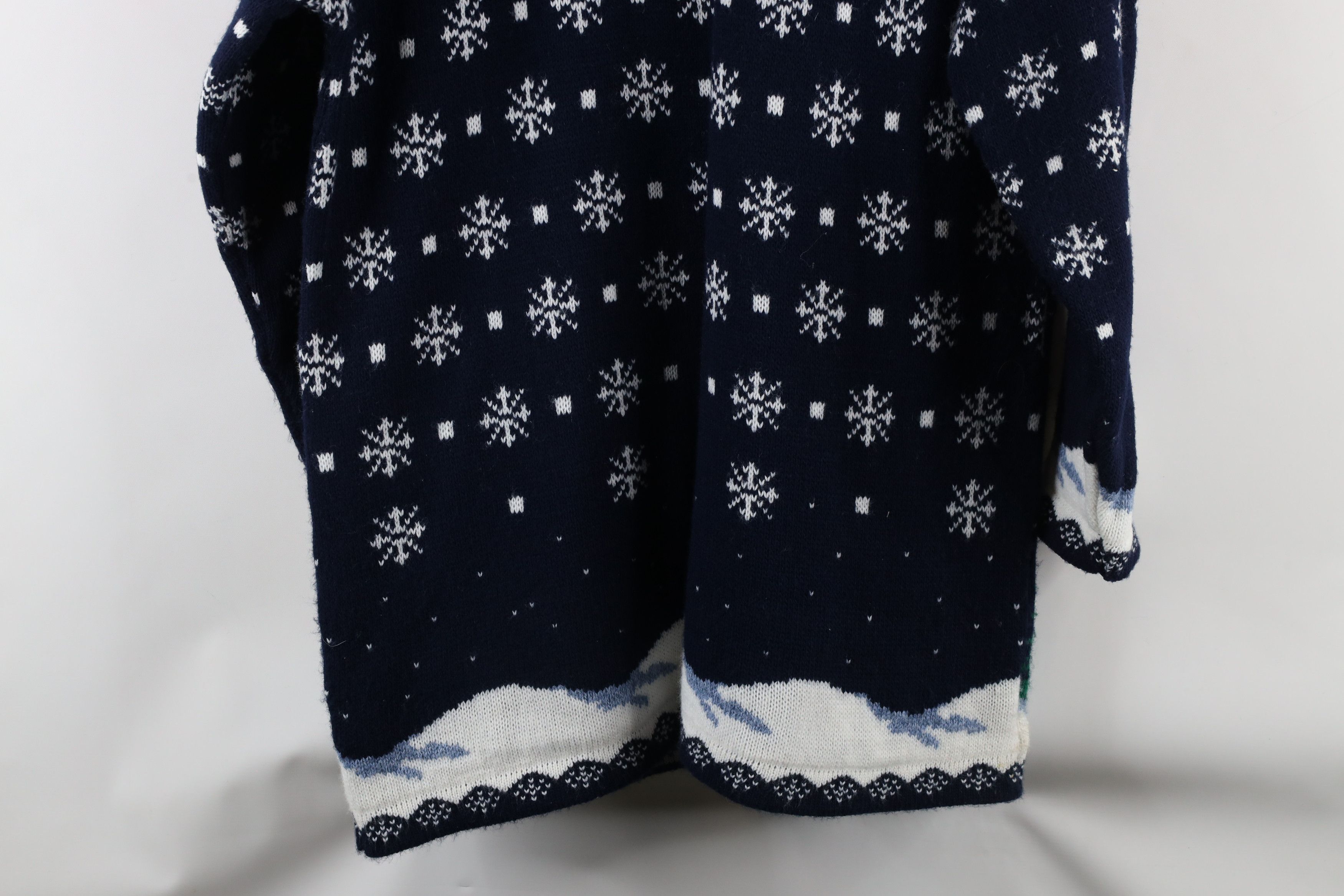 Vintage Vintage 90s Streetwear Christmas Snowman Knit Tunic Sweater Size L / US 10 / IT 46 - 11 Thumbnail