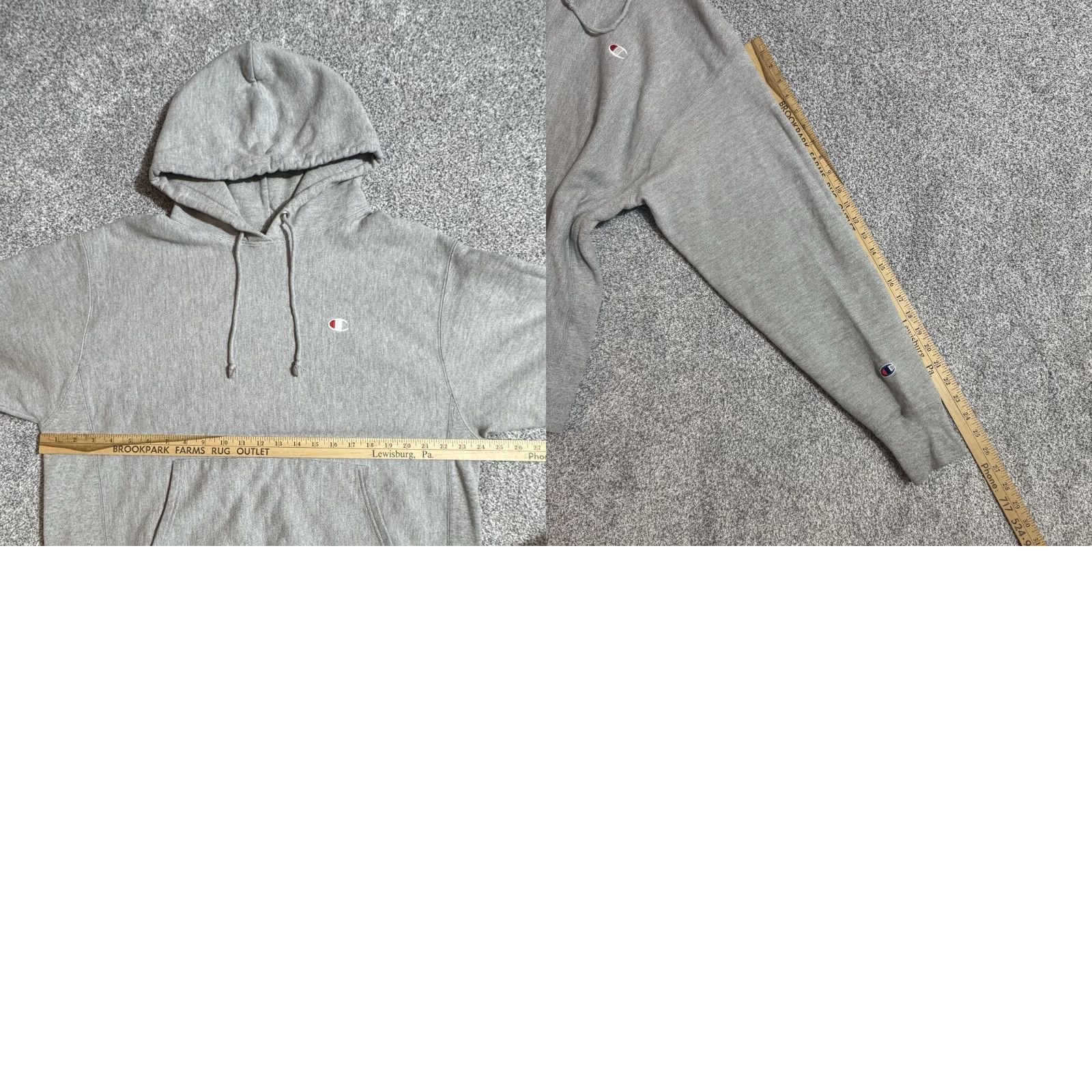 Champion Champion Hoodie Mens Large Reverse Weave Athletic Streetwear Skater Pullover Hooded Pockets Logo Embroidered Gray 77% Cotton 23% Polyester Size US L / EU 52-54 / 3 - 8 Thumbnail