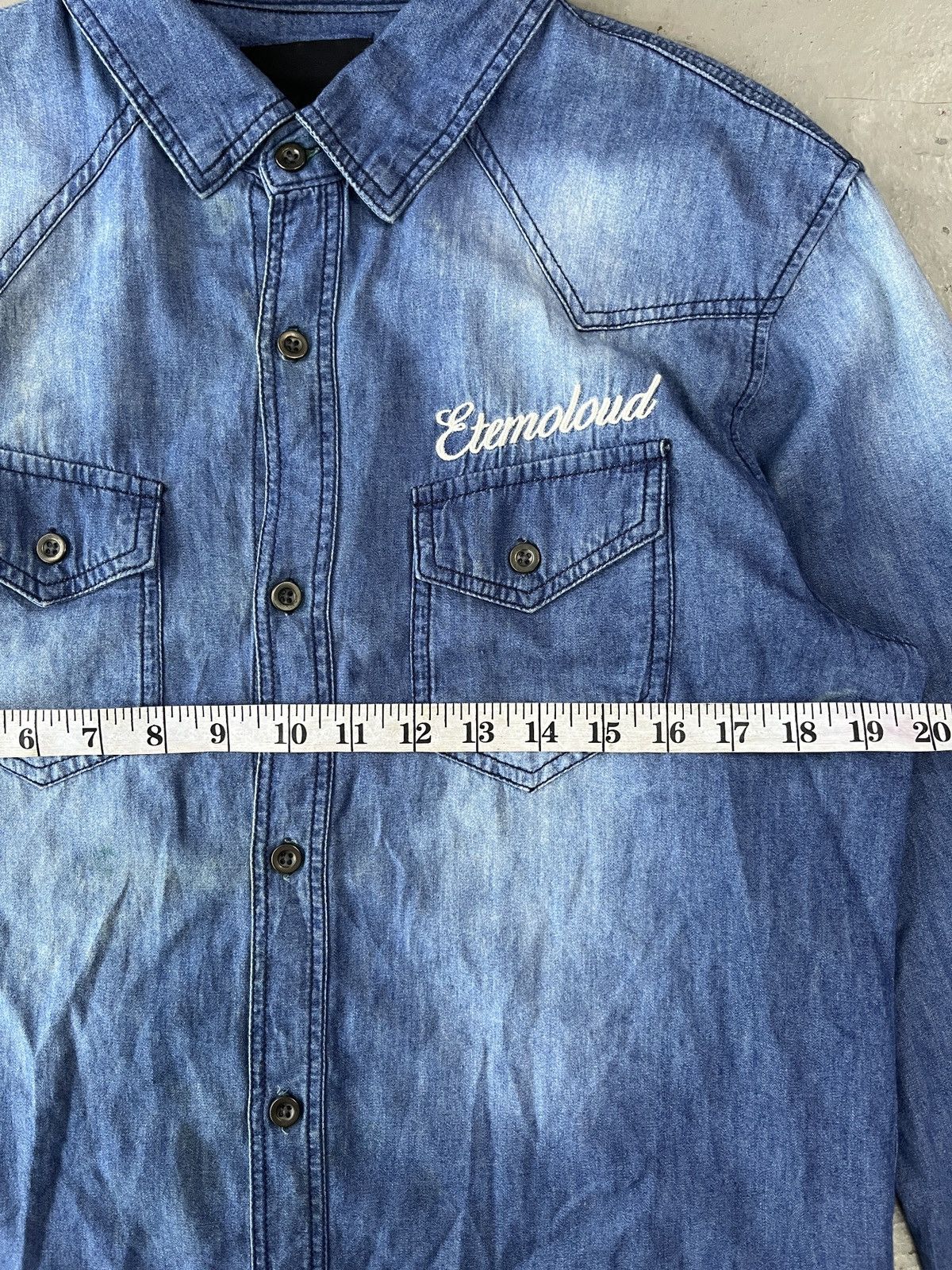 14th Addiction In The Attic Dirty Denim Chambray Shirt Size US L / EU 52-54 / 3 - 5 Thumbnail