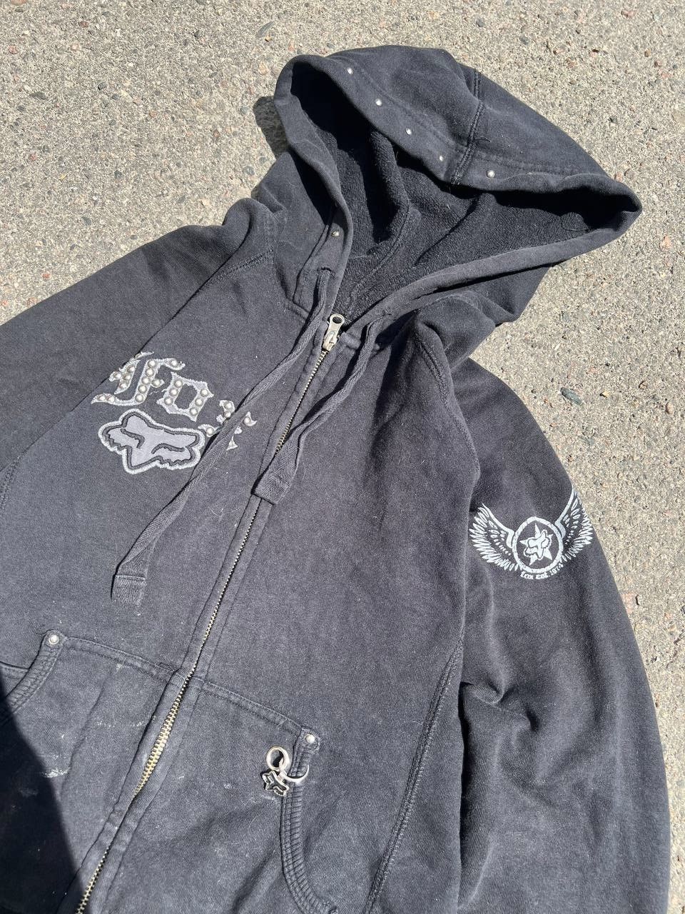 Fox Racing × Vintage Vintage fox racing y2k hoodie sweatshirt Size M / US 6-8 / IT 42-44 - 2 Thumbnail