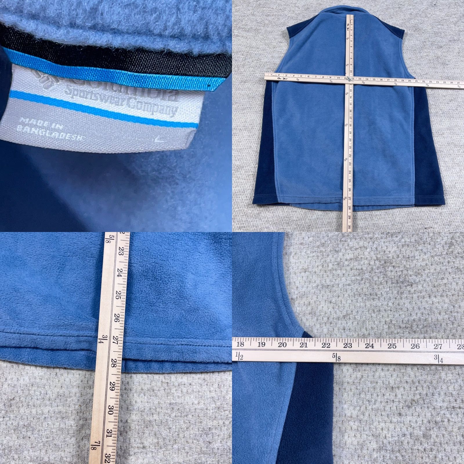 Vintage Columbia Vest Men Large Blue Fleece Full Zip Jacket Benton Springs Adult Size L Size US L / EU 52-54 / 3 - 8 Thumbnail