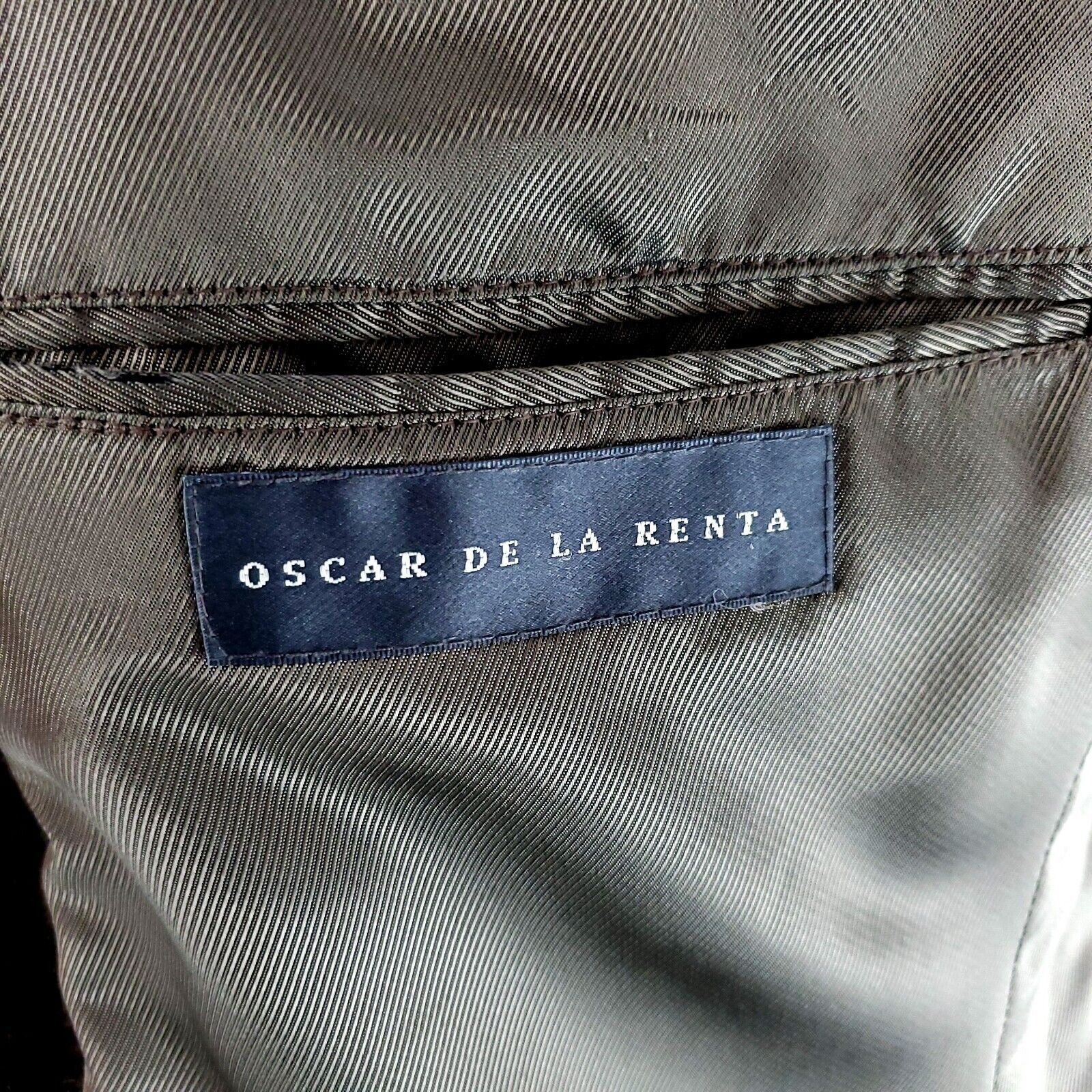 Oscar De La Renta Oscar De La Renta Tweed Lambswool 2 Button Sport Coat 44R Br Size 44R - 7 Thumbnail