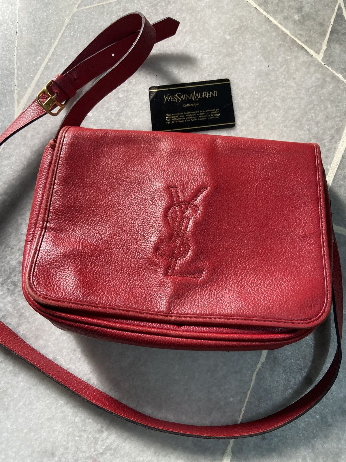 Yves Saint Laurent Yves Saint Laurent Leather Shoulder Bag YSL Size ONE SIZE - 1 Thumbnail