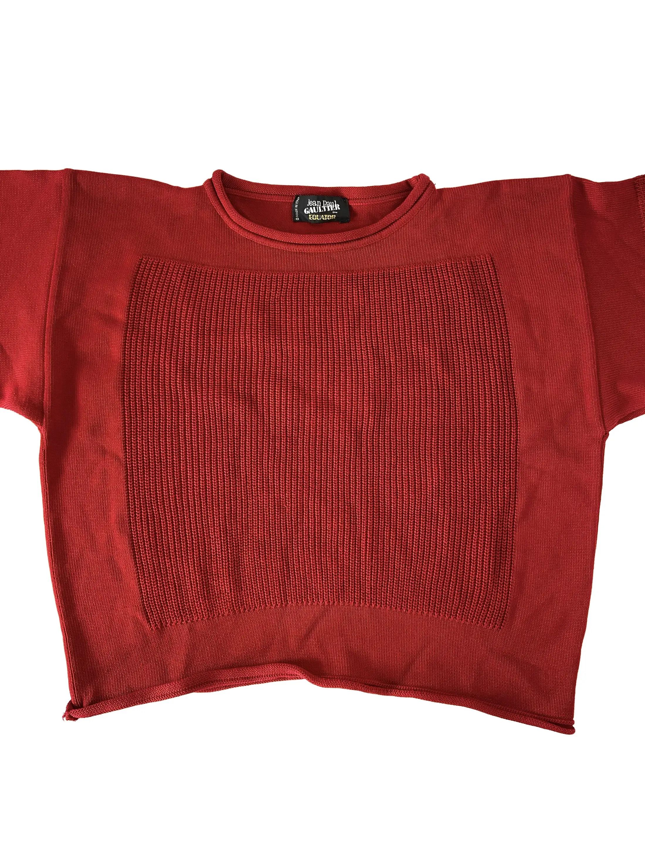 Jean Paul Gaultier 1980s Equator Oversized Boxy Knit Sweater (JPG, cropped) Size US M / EU 48-50 / 2 - 3 Thumbnail