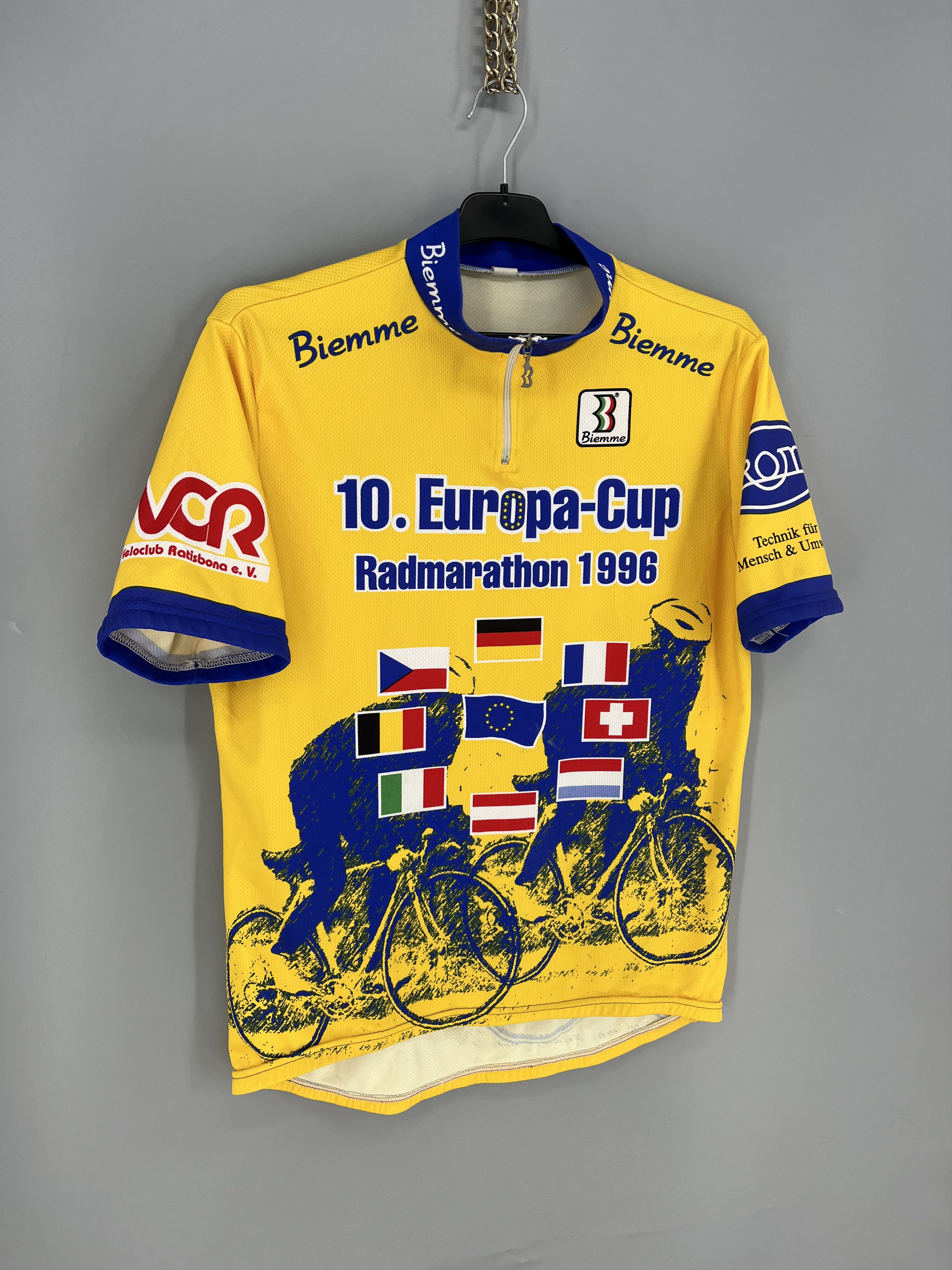 Vintage Vintage Biemme Europa-Cup 1996 Cycling Jersey Shirt Italy Size US XXL / EU 58 / 5 - 2 Thumbnail