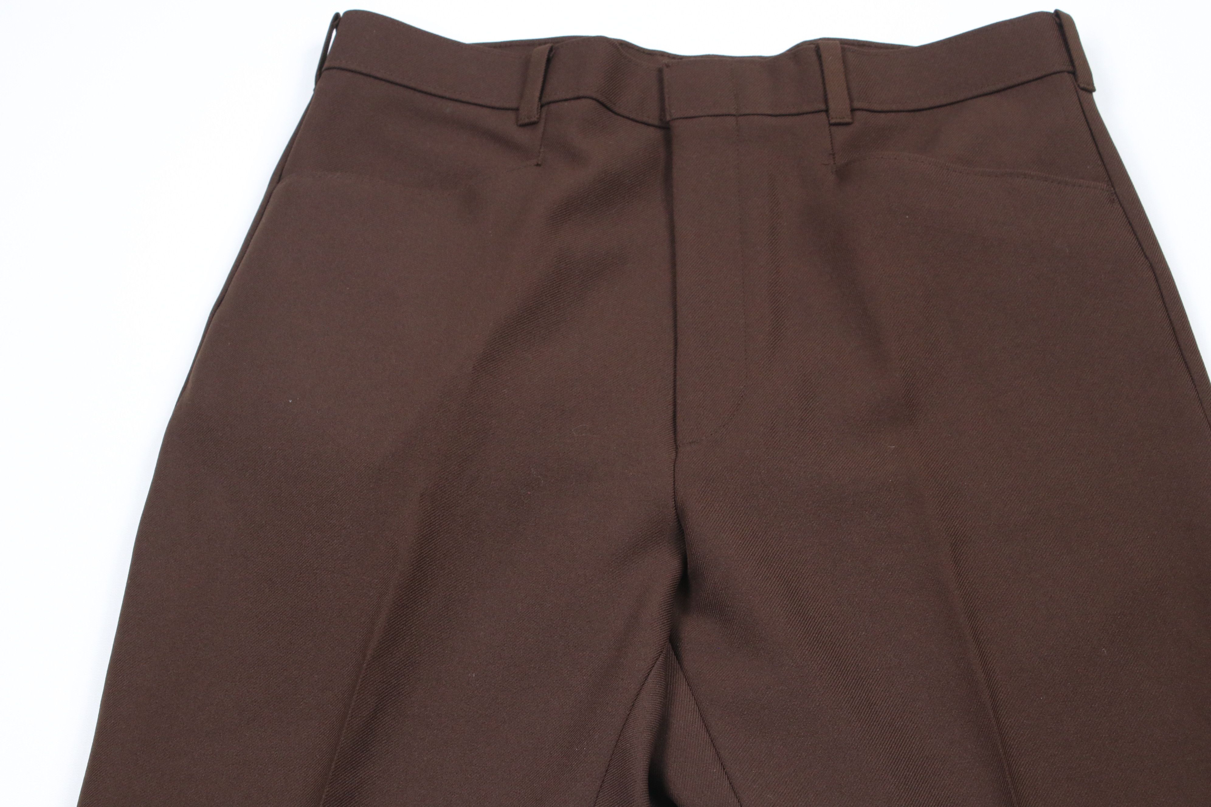 Levi's × Vintage Vintage 80s Levis Knit Flared Wide Leg Chino Pants Brown USA Size US 32 / EU 48 - 2 Thumbnail
