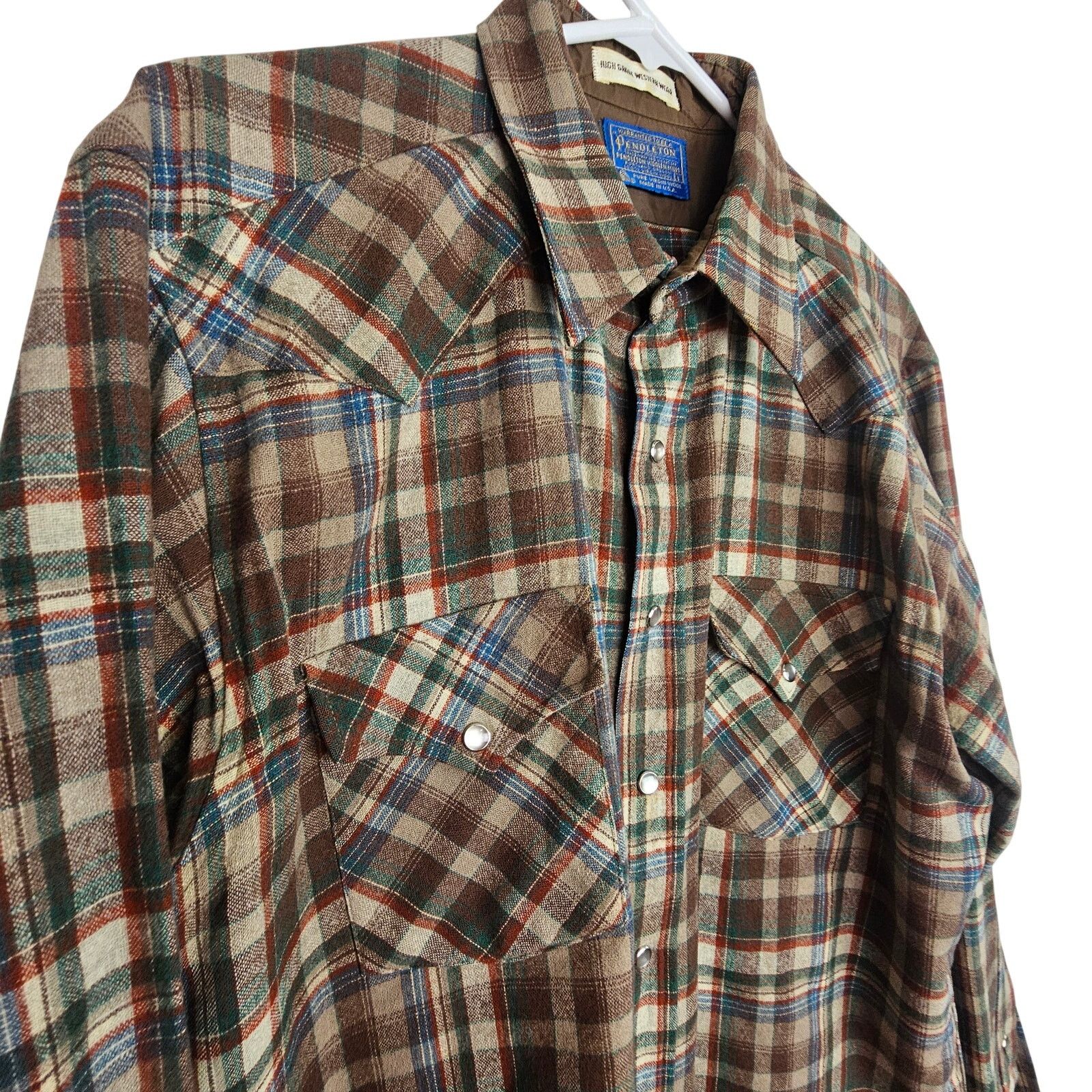 Pendleton Vintage Pendleton Mens High Grade Western Wear Wool Flannel Size US L / EU 52-54 / 3 - 5 Thumbnail
