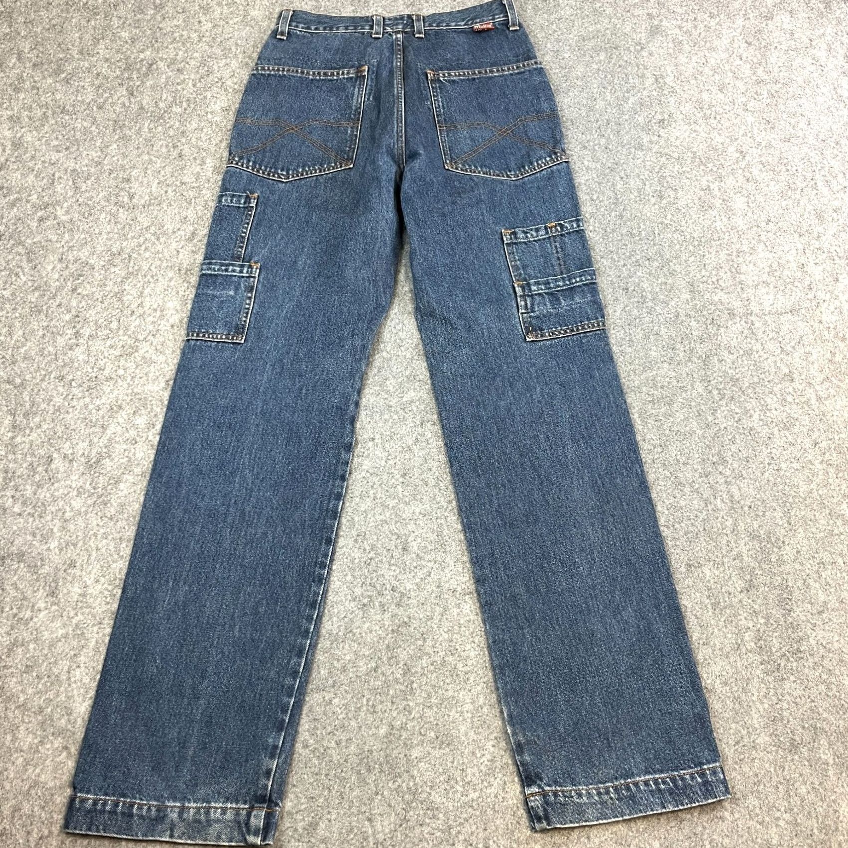 Vintage Meltin' Pot Jeans High Waist Straight 28 34 UK 8 Velvet Blue VTG Denim 5-Pocket Womens Regular Size 30" / US 8 / IT 44 - 2 Thumbnail