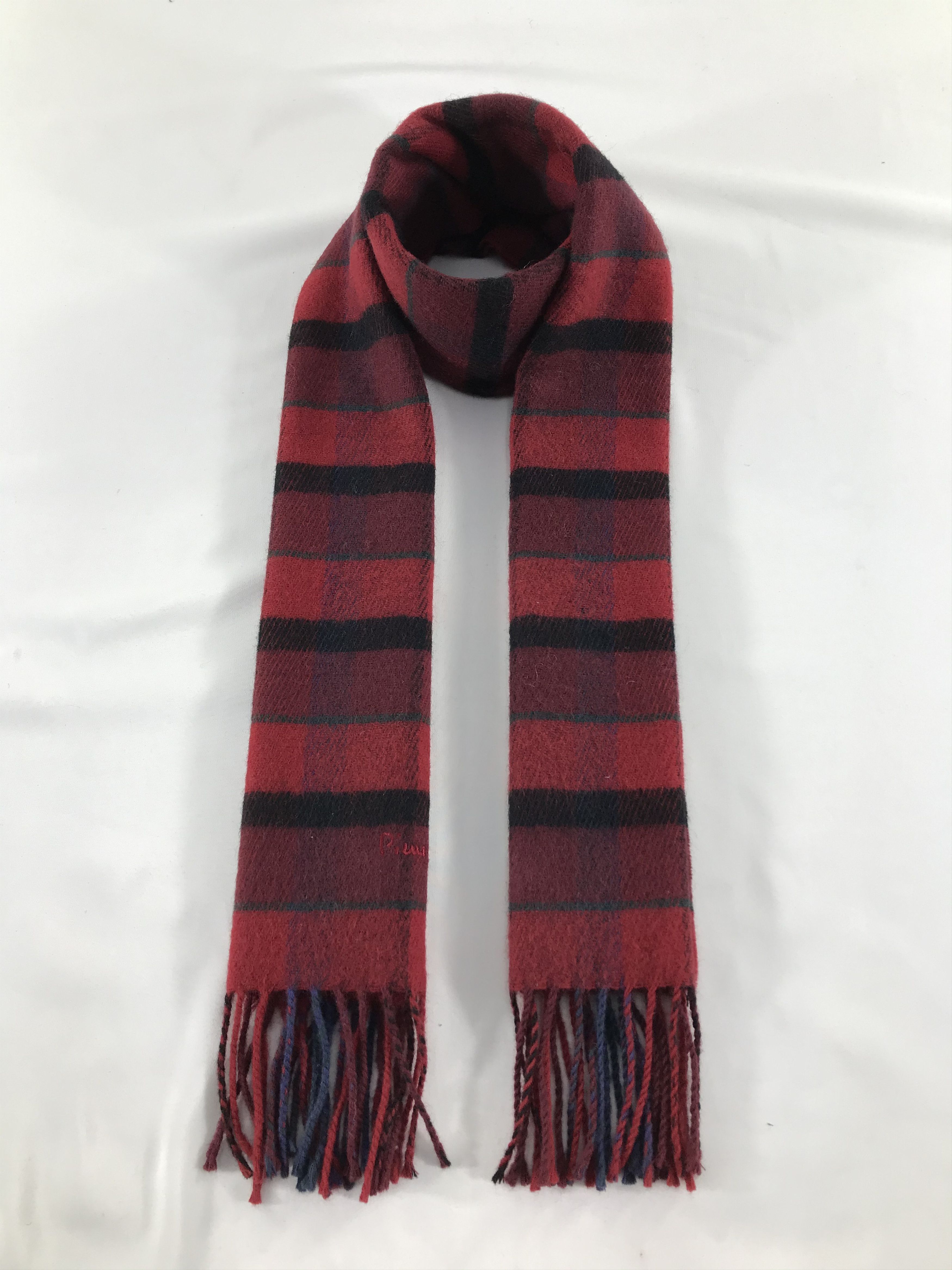 Pierre Cardin Pierre Cardin Tartan Scarf Muffler Wool V293 Size ONE SIZE - 1 Thumbnail