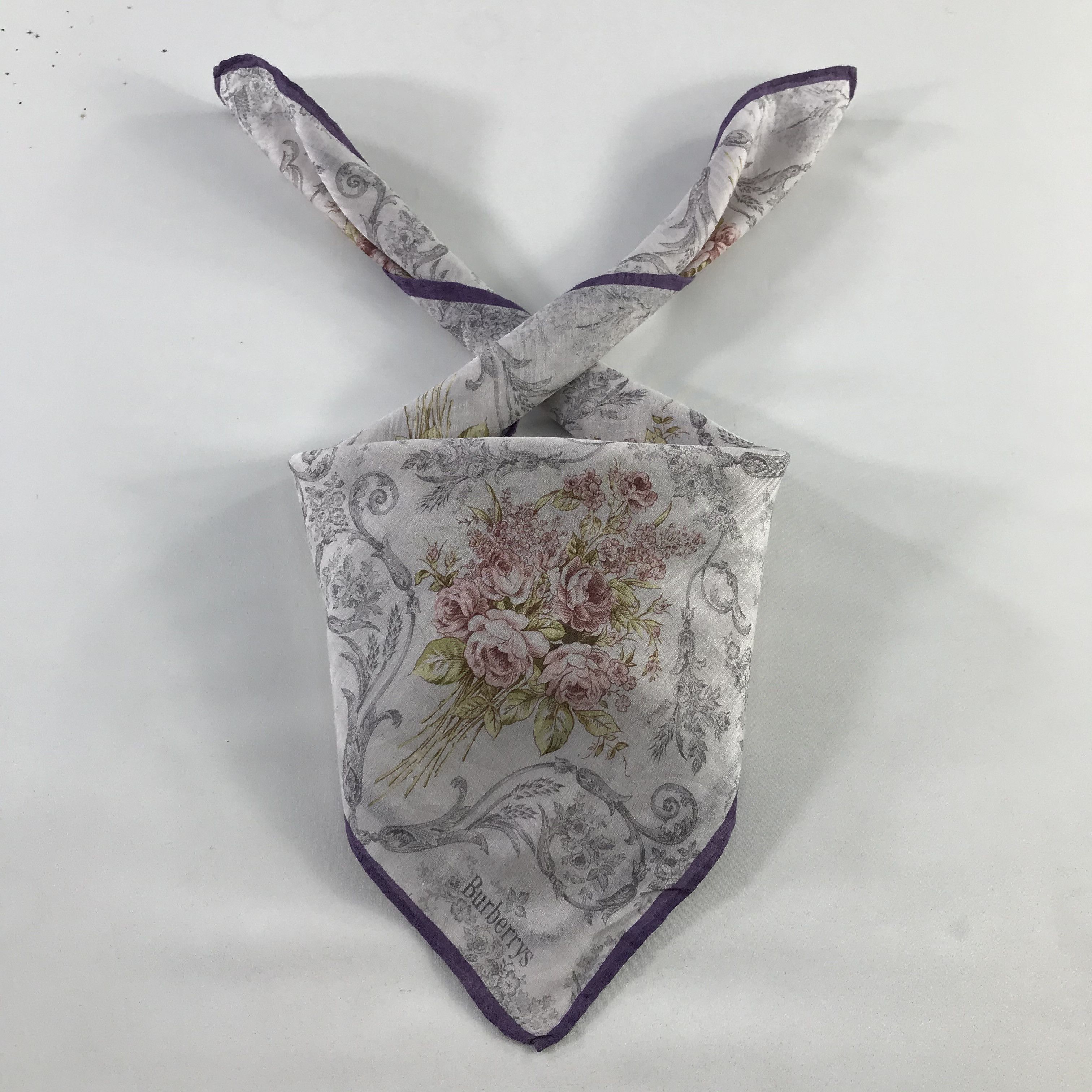 Burberry × Vintage Burberry Bandana / Handkerchief / Neckerchief - S432 Size ONE SIZE - 3 Thumbnail
