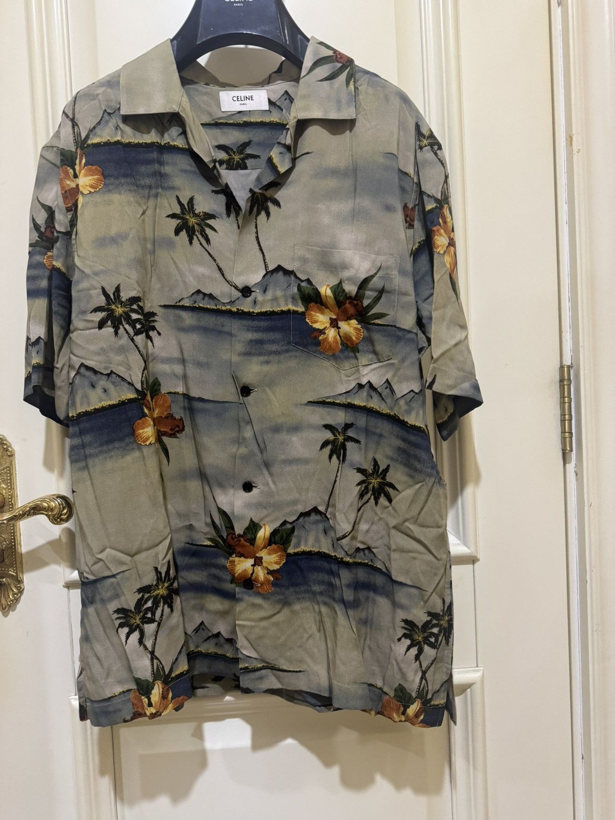 Celine Celine hawaiian shirt Sz38 Size US S / EU 44-46 / 1 - 1 Thumbnail