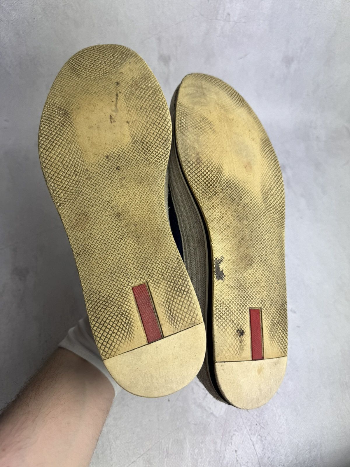 Prada × Vintage Prada Slip On Espadrille Loafers Blue Leather Men’s Size US 9 / EU 42 - 6 Thumbnail