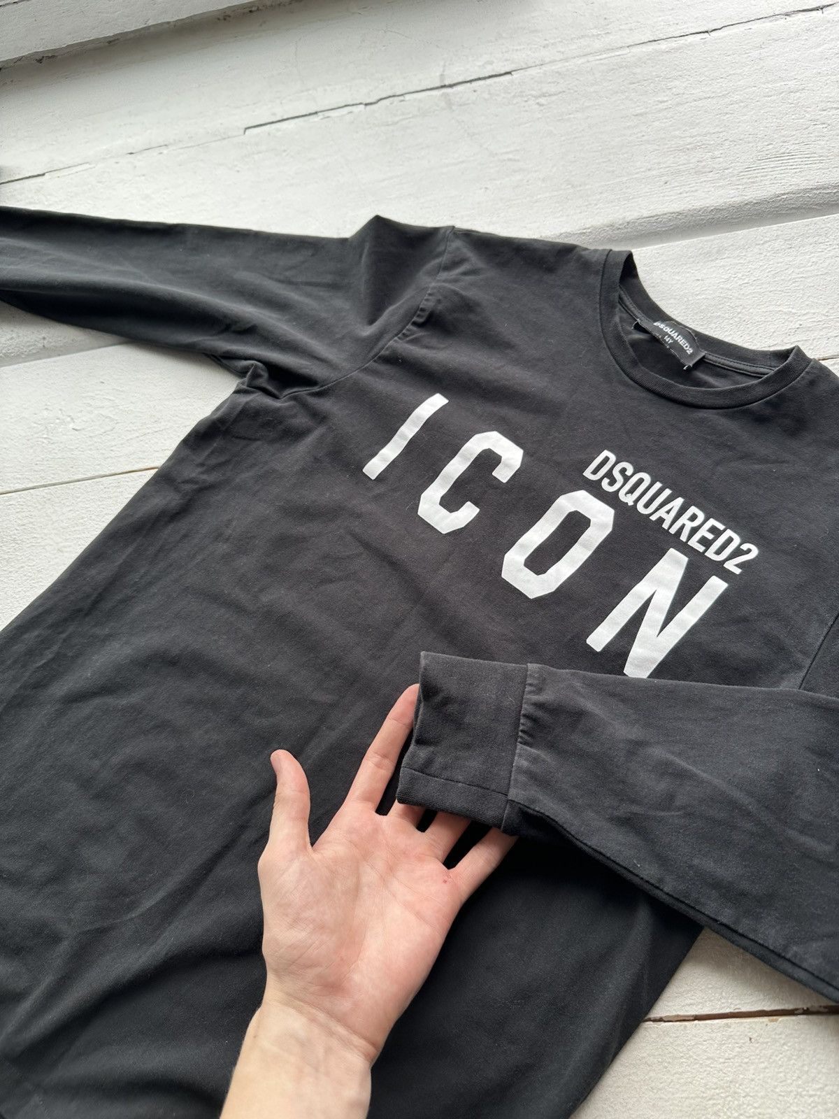Other 🚨 Dsquared 2 black big logo ICON LONGSLEEVE Rare y2k Size US S / EU 44-46 / 1 - 7 Thumbnail
