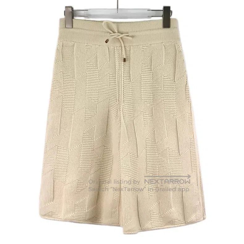Hermes Hermes Beige H-letter jacquard wool drawstring casual knit Size 42" / US 20 - 1 Thumbnail