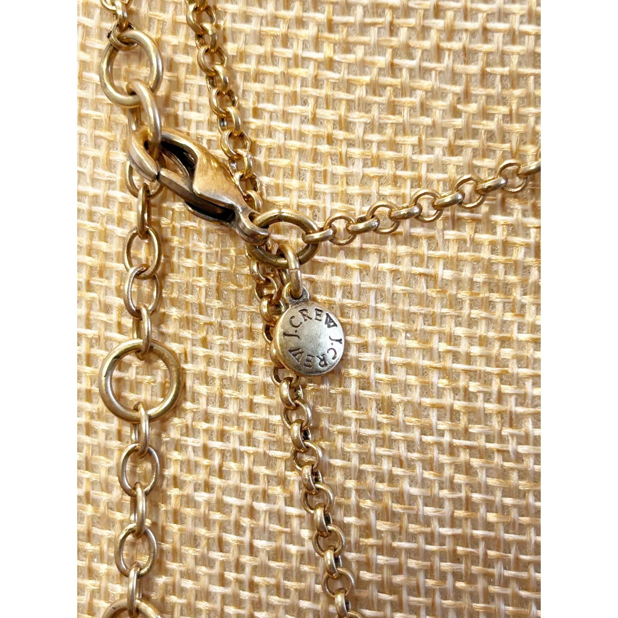 J.Crew J. Crew Teardrop Round Rhinestone Pendant Necklace Size ONE SIZE - 3 Thumbnail